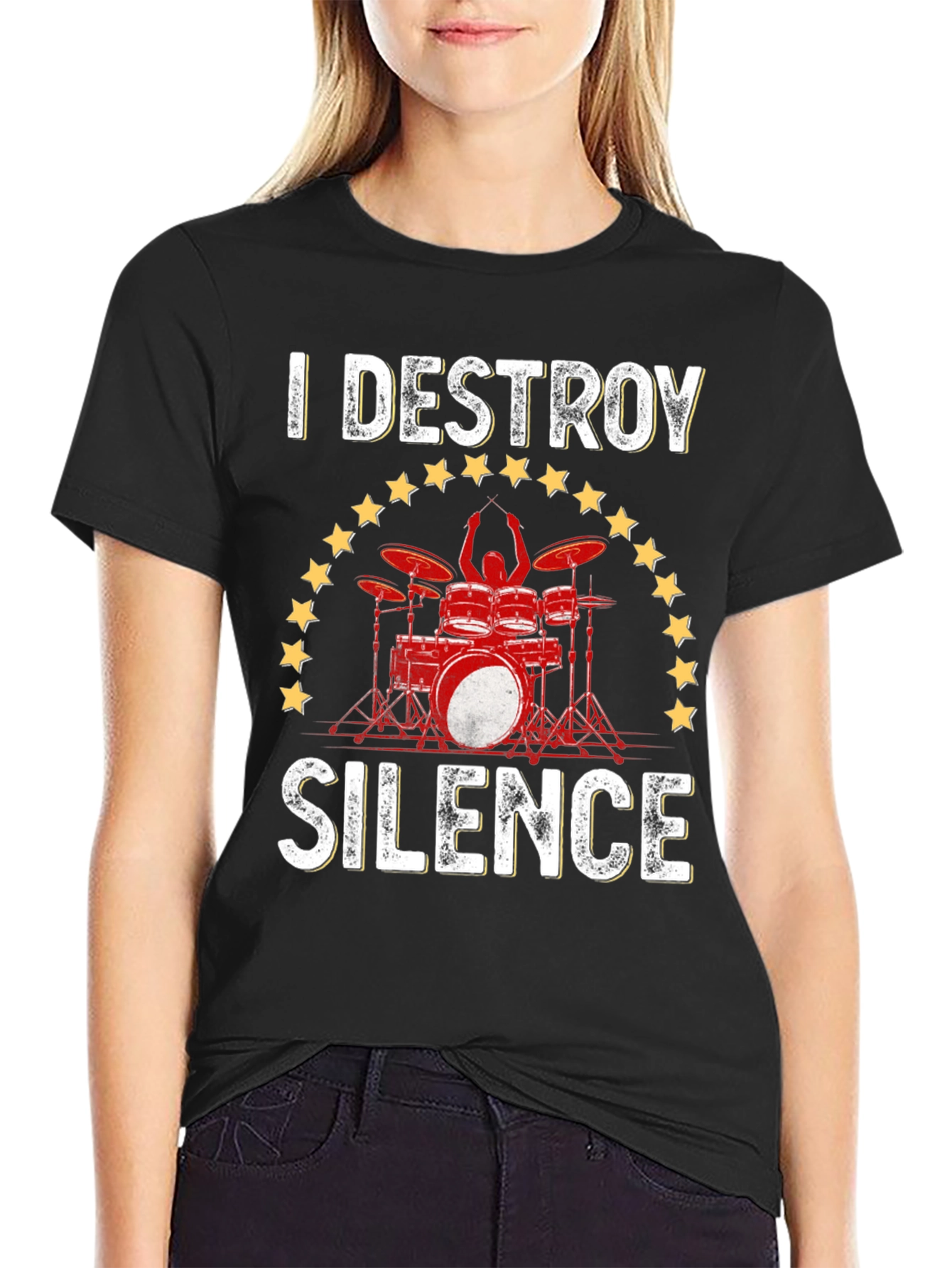 I Destroy Silence Drummer T-Shirt