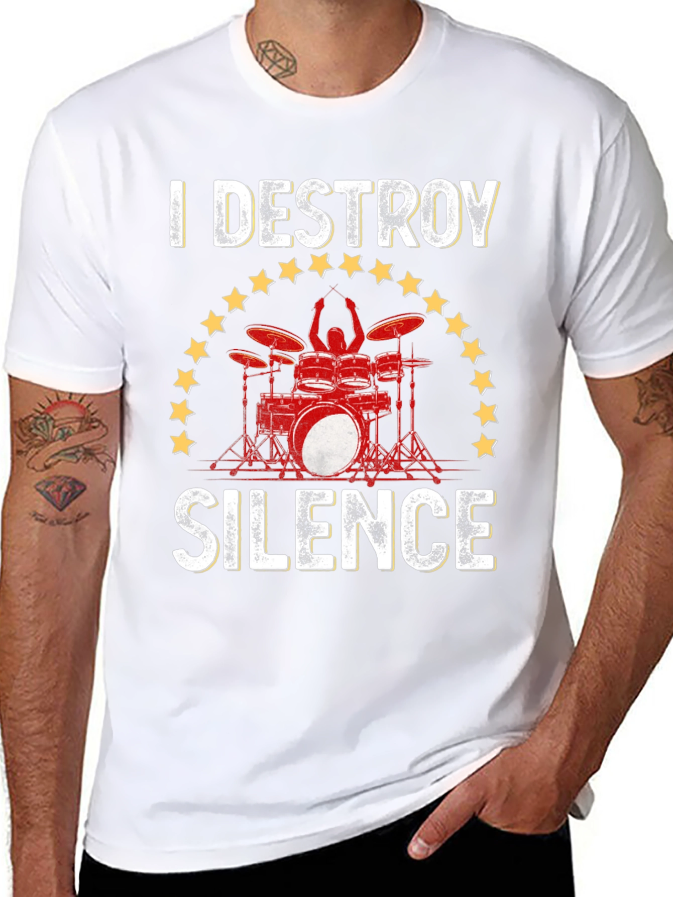 I Destroy Silence Drummer T-Shirt