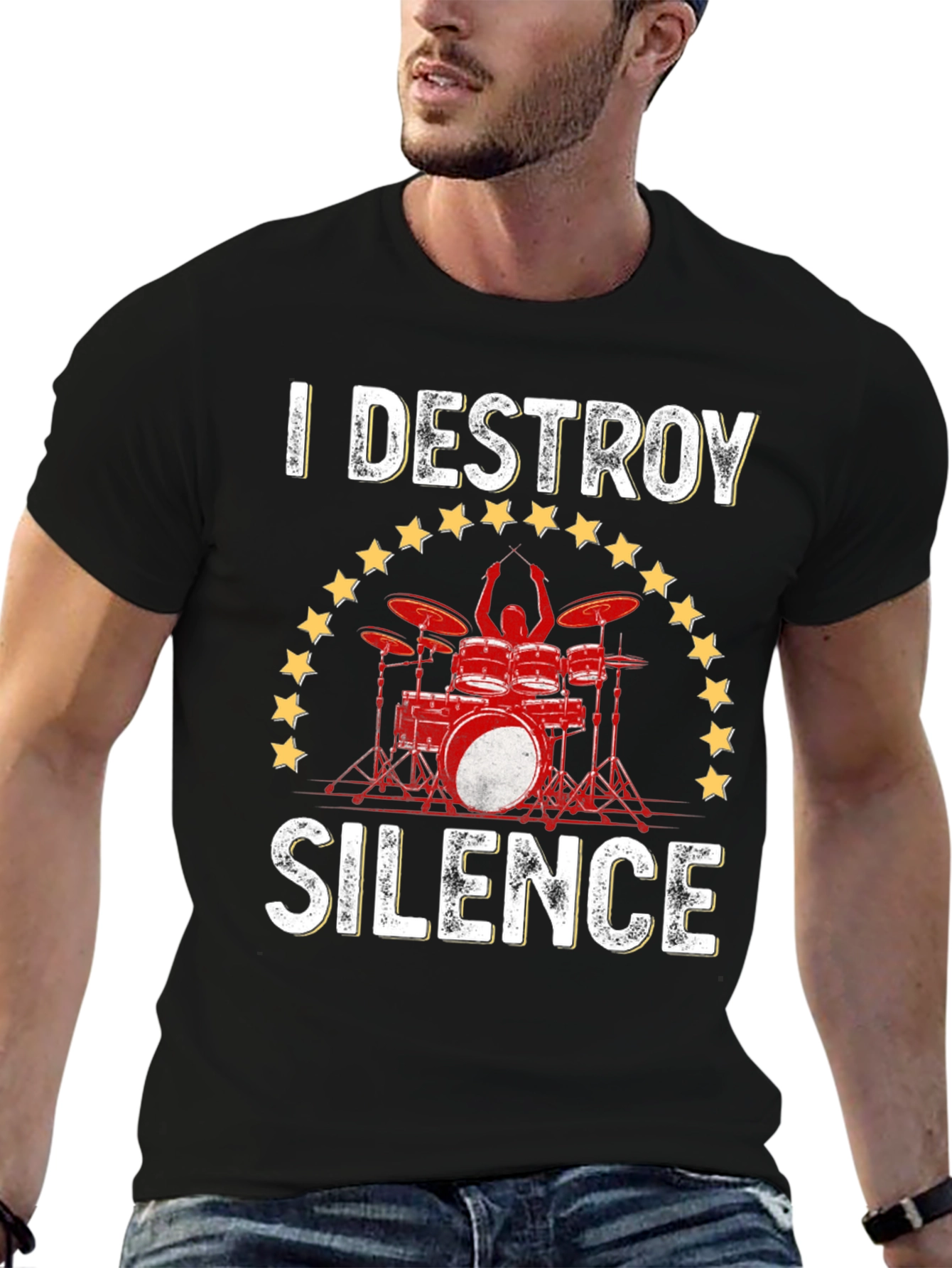 I Destroy Silence Drummer T-Shirt