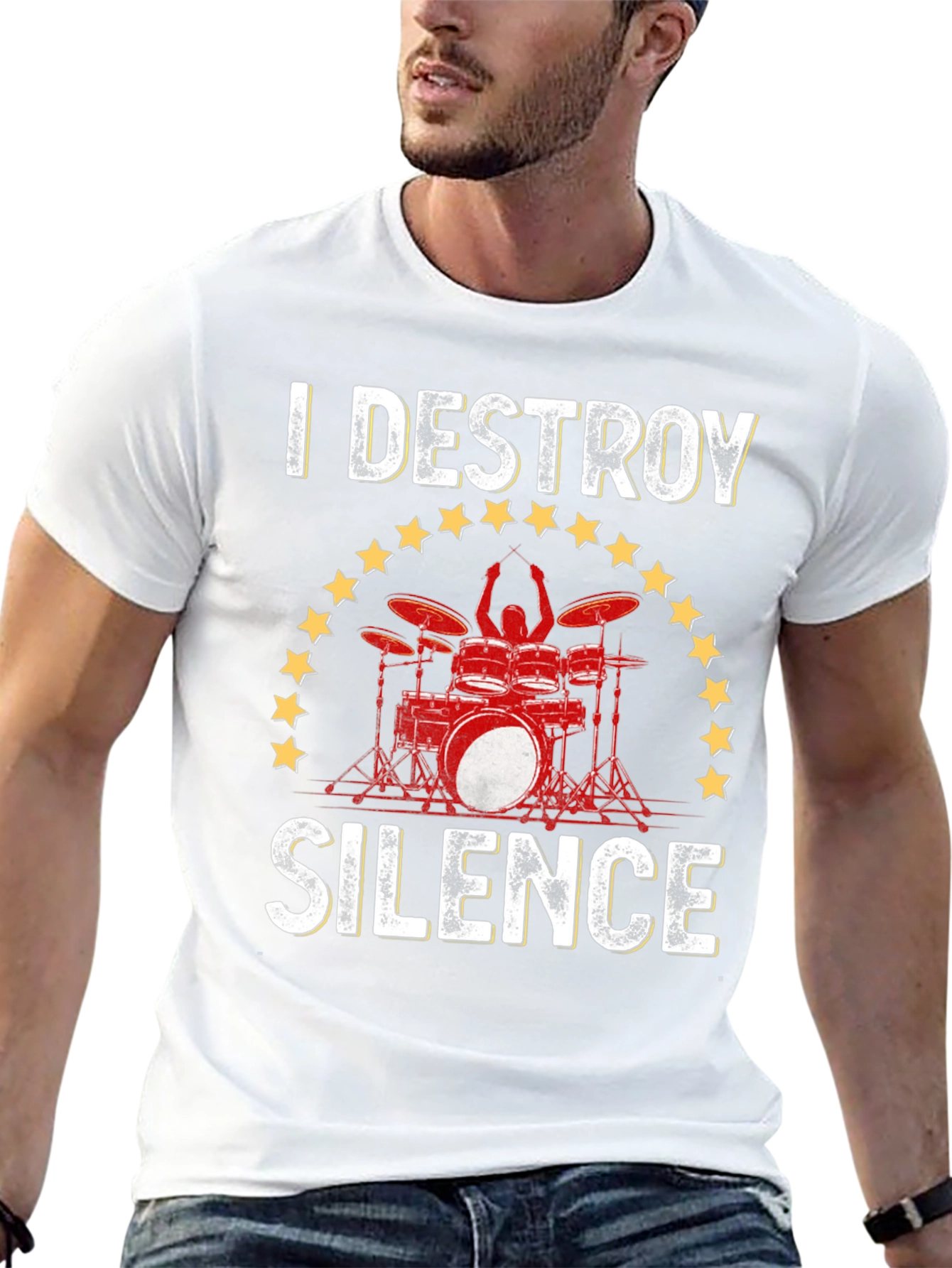 I Destroy Silence Drummer T-Shirt