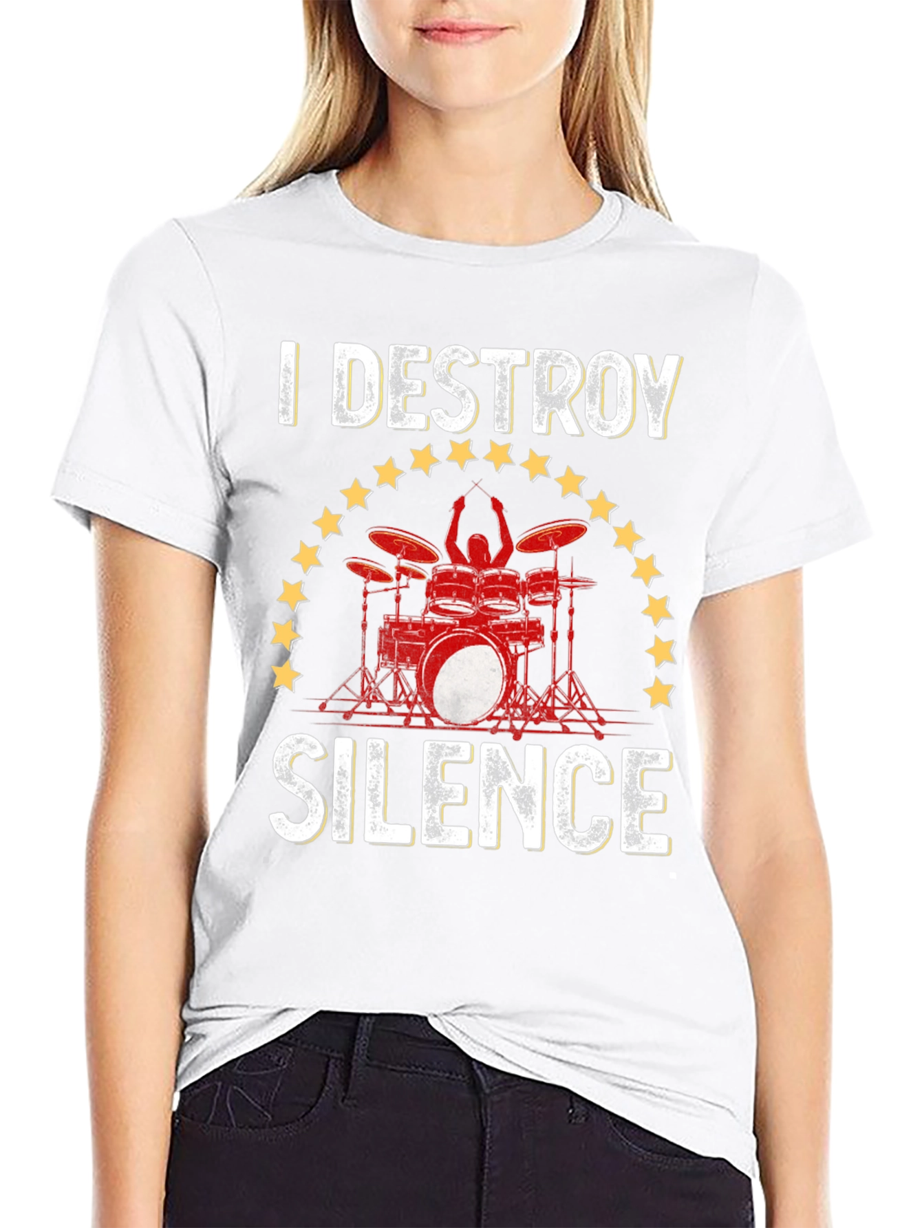I Destroy Silence Drummer T-Shirt