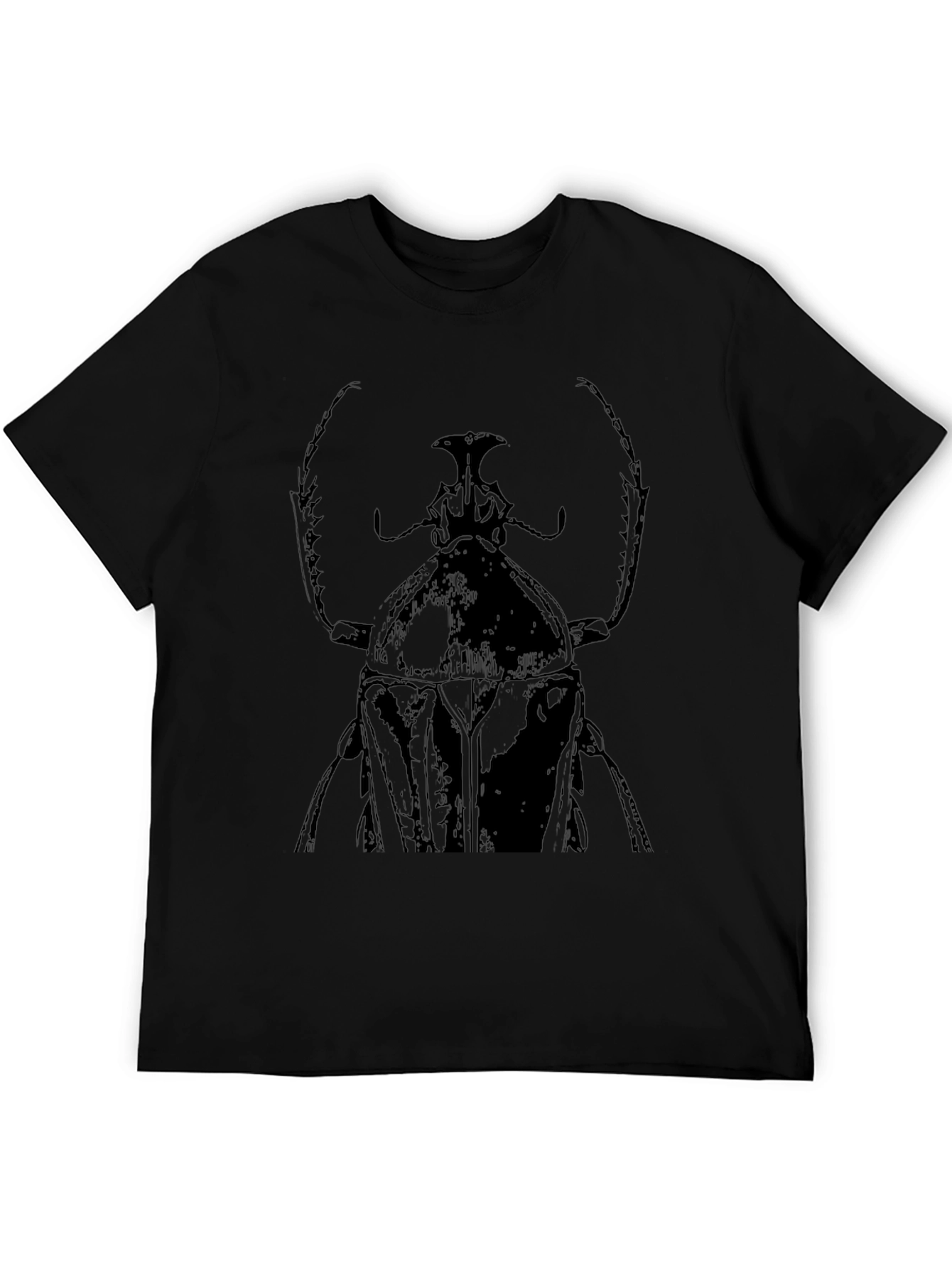 Mens Black Beetle Graphic Tee
