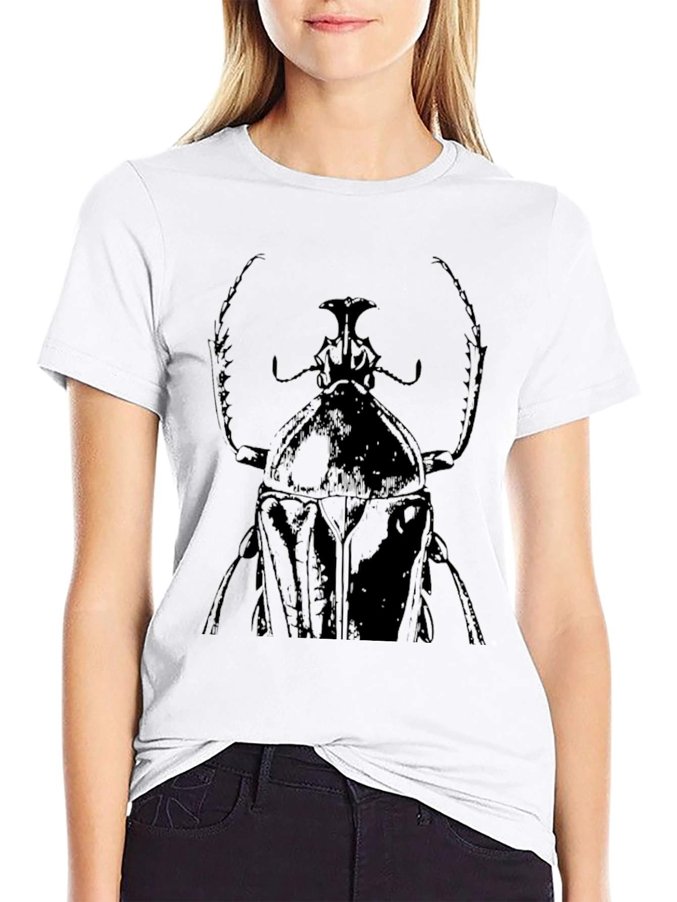 Mens Black Beetle Graphic Tee