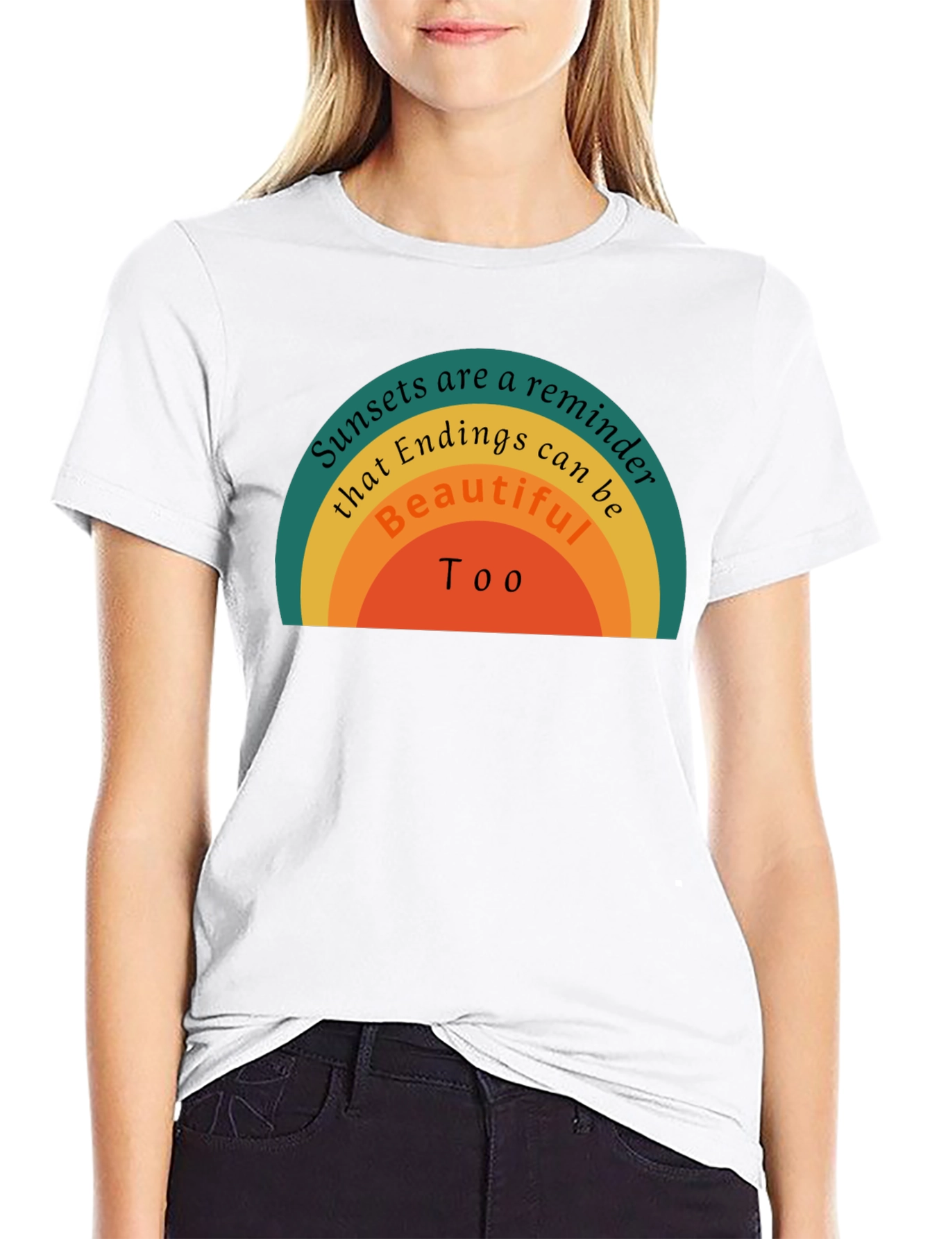 Sunset Endings Reminder Tee - Positive Vibes Shirt