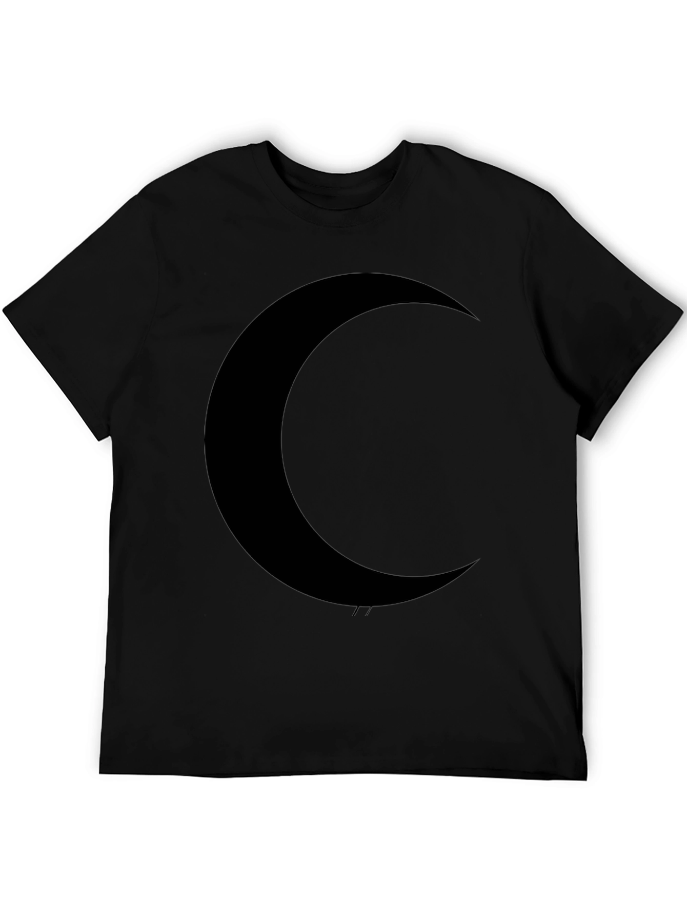 Crescent Moon Graphic Black T-Shirt