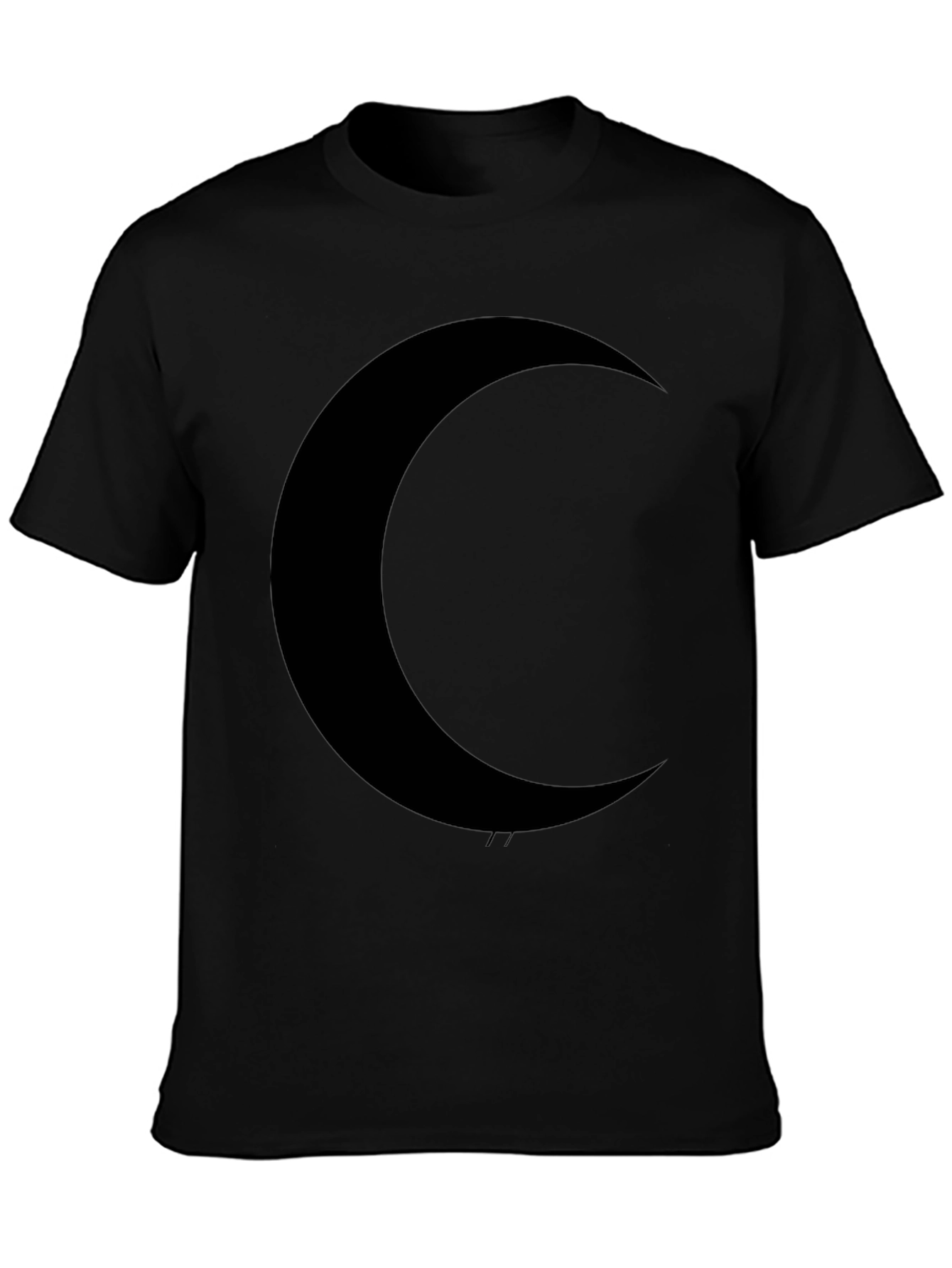 Crescent Moon Graphic Black T-Shirt