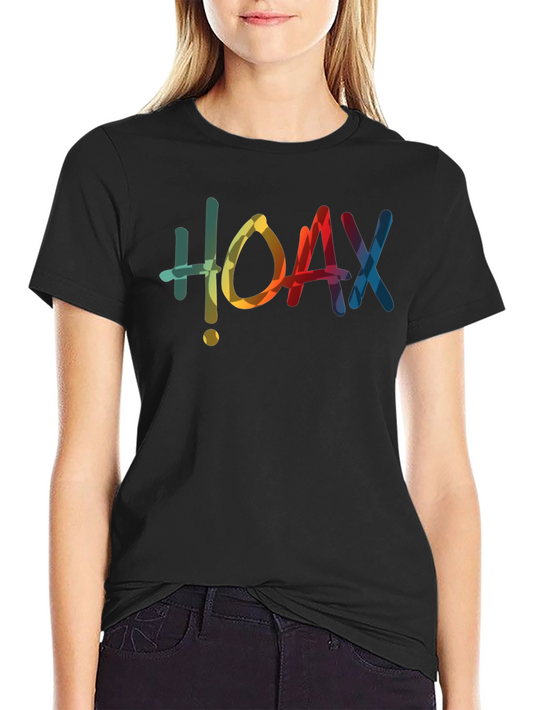 HOAX Colorful Graphic Print Mens Black T-Shirt