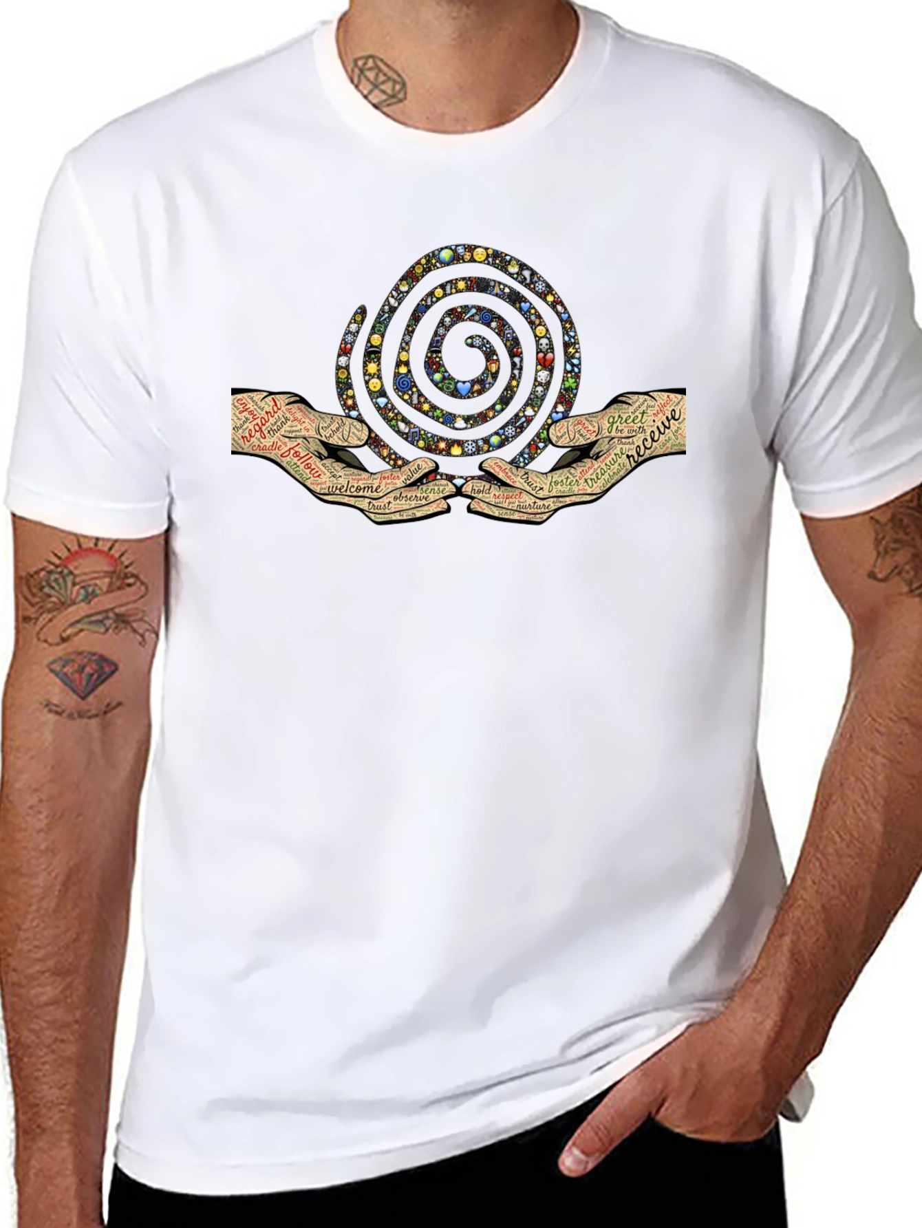Graphic Print Crew Neck T-Shirt