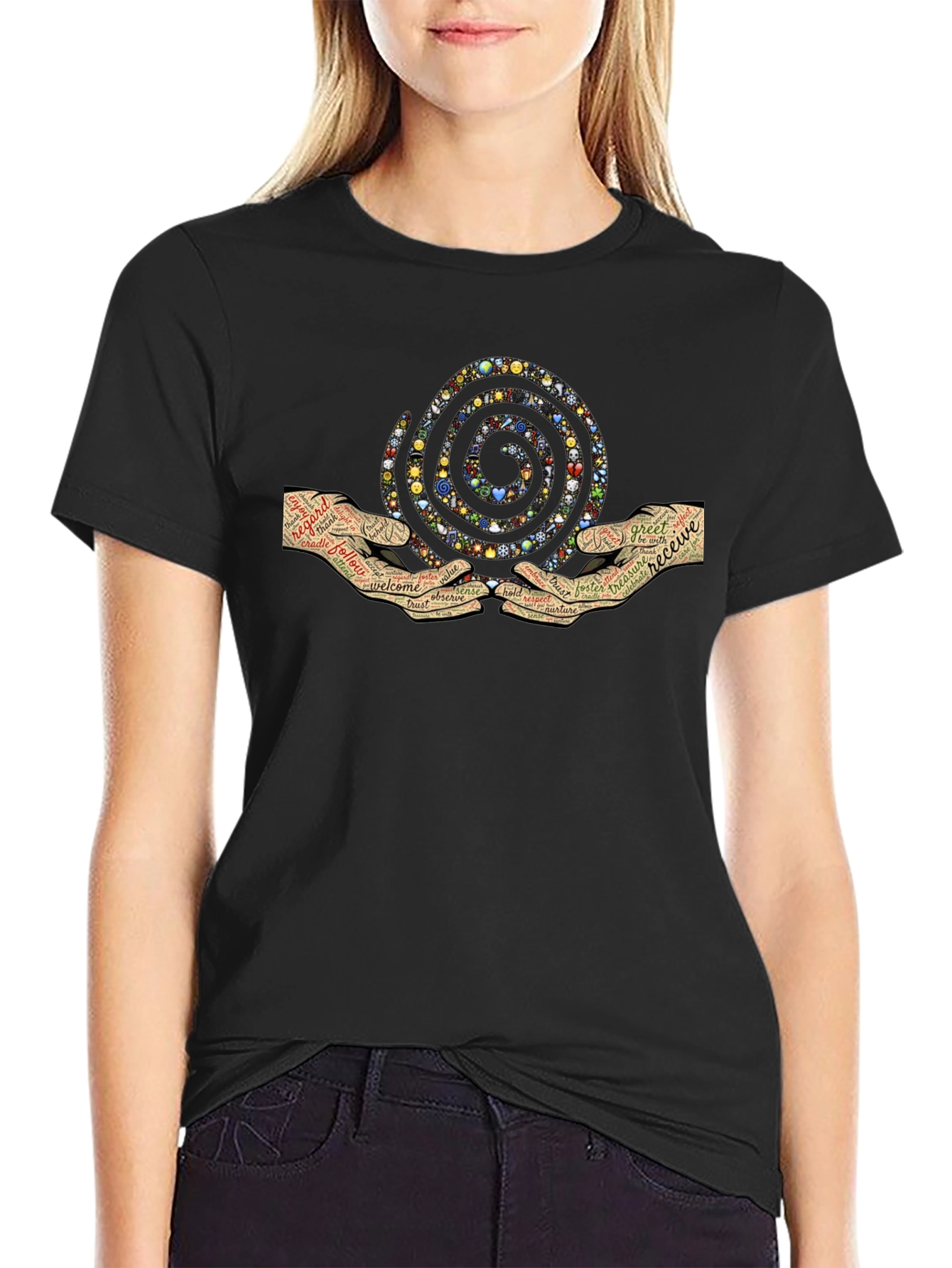 Graphic Print Crew Neck T-Shirt
