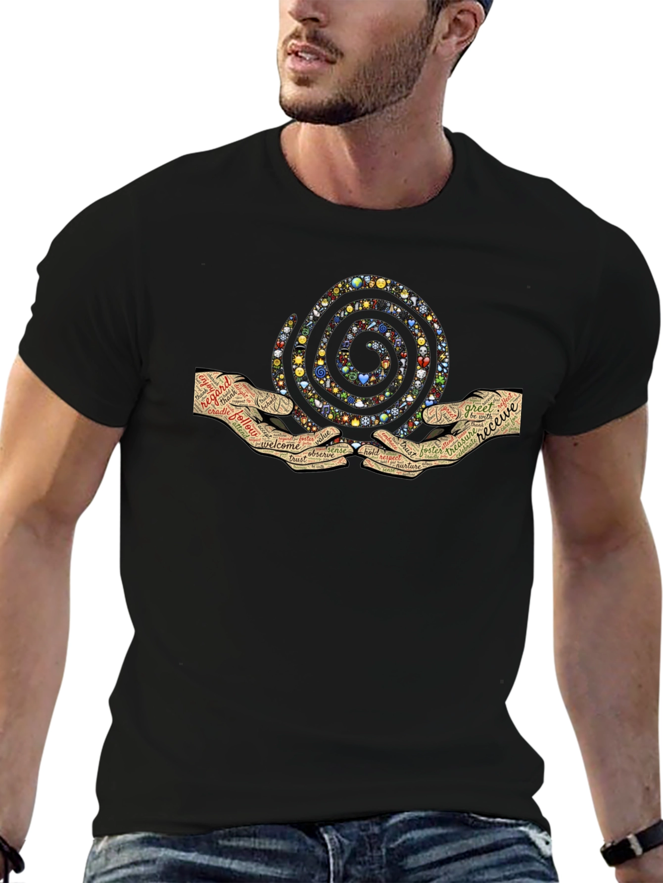 Graphic Print Crew Neck T-Shirt