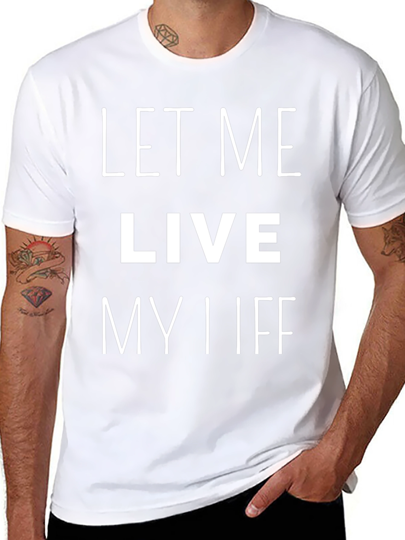 Let Me Live My Life Graphic Tee - Black
