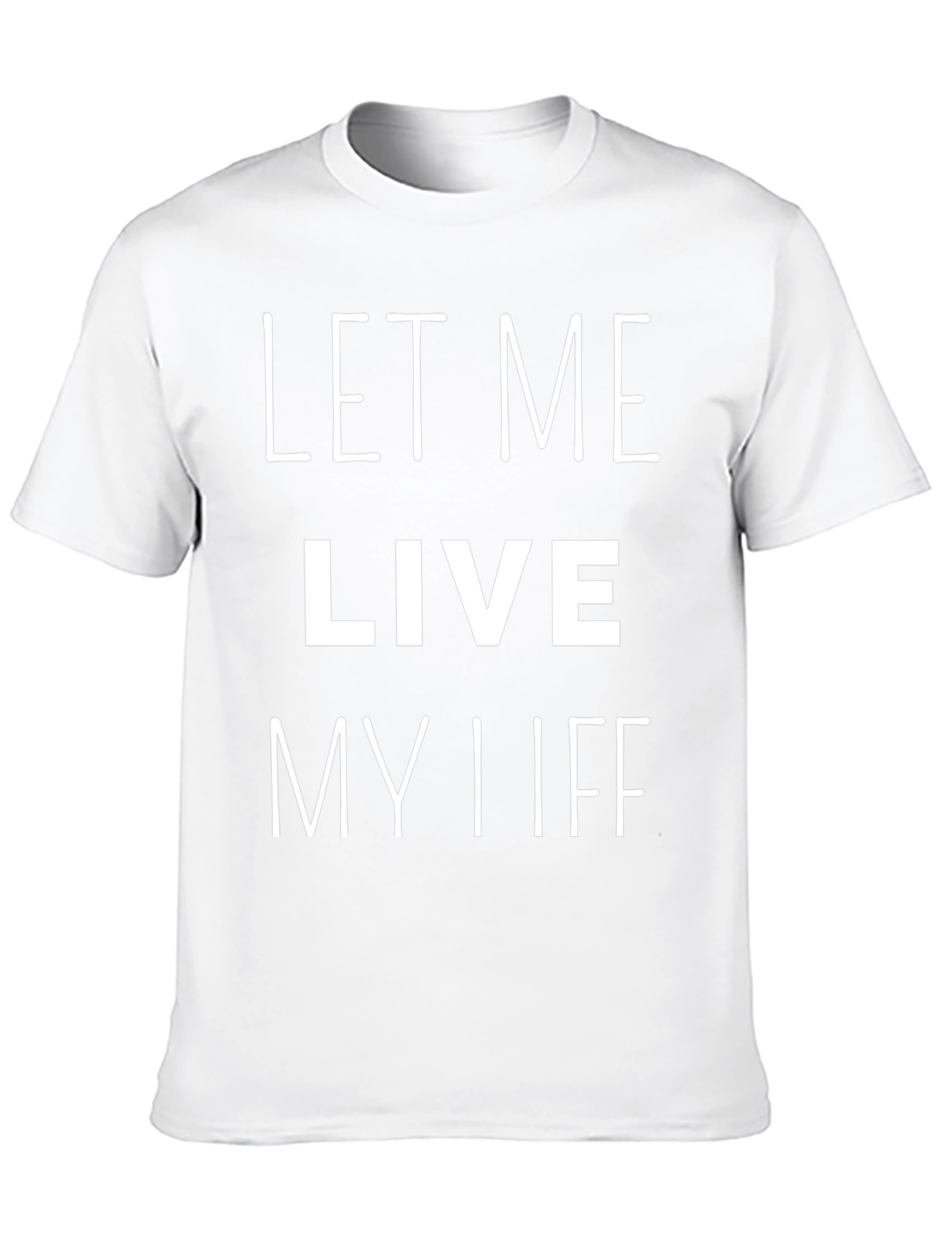 Let Me Live My Life Graphic Tee - Black