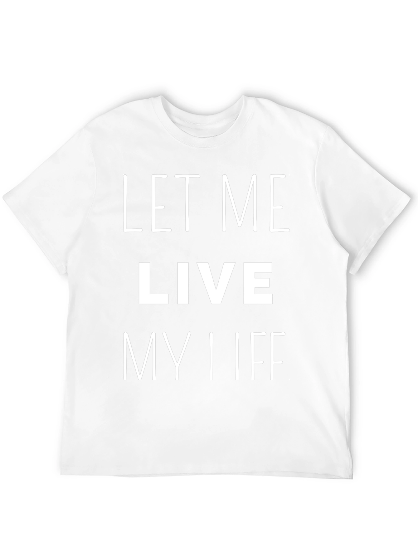 Let Me Live My Life Graphic Tee - Black