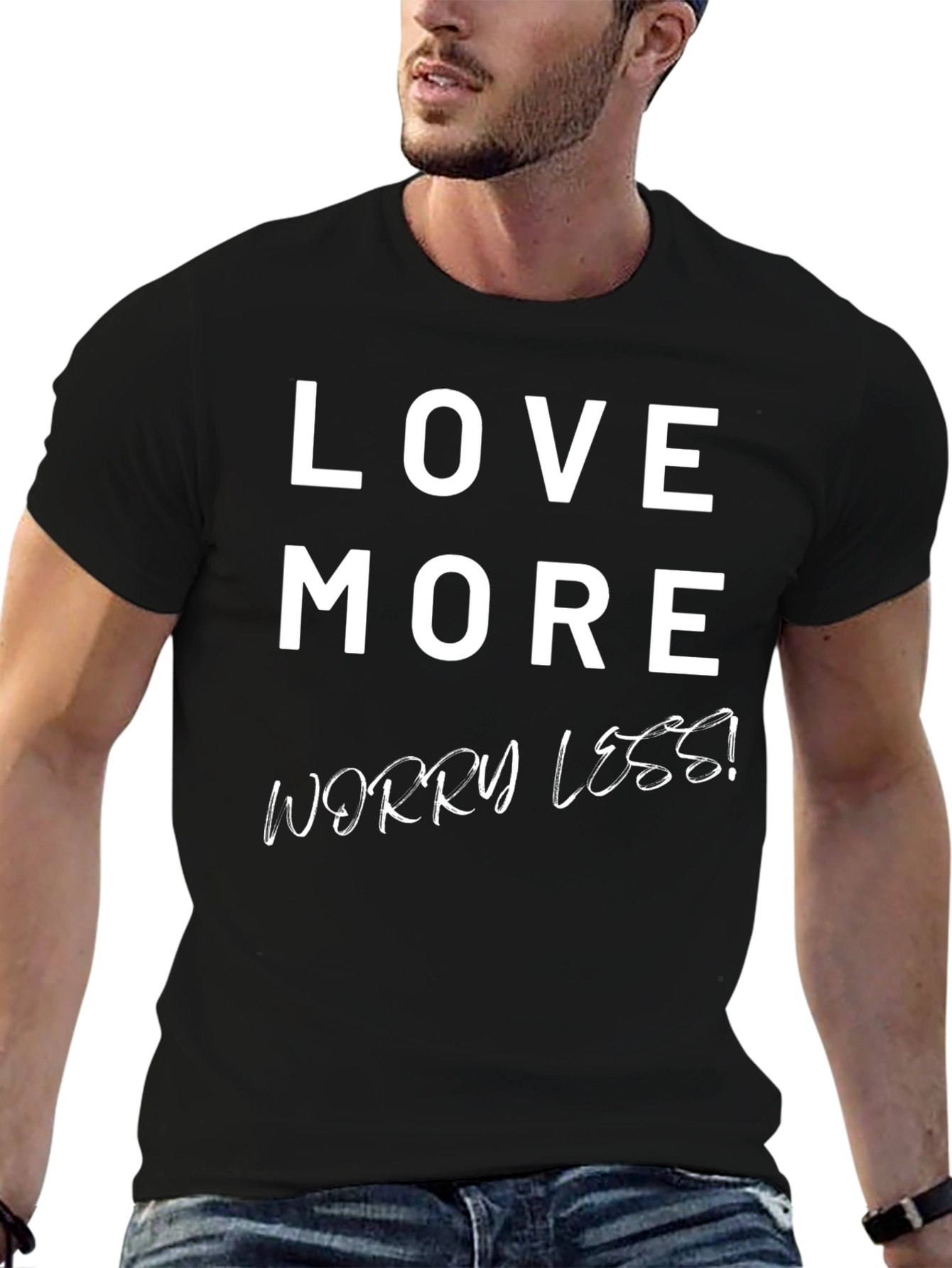 Love More Worry Less Graphic T-Shirt