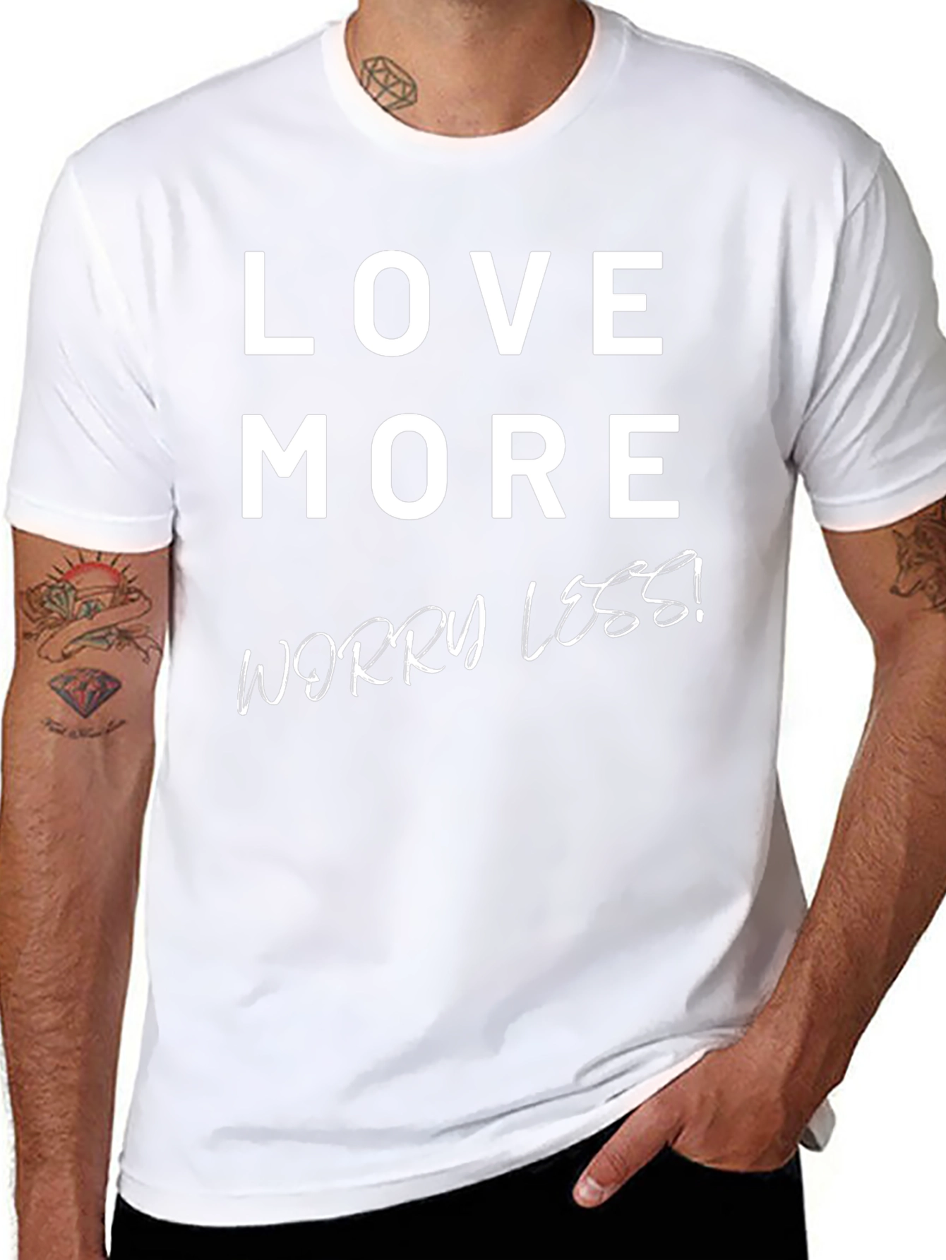 Love More Worry Less Graphic T-Shirt