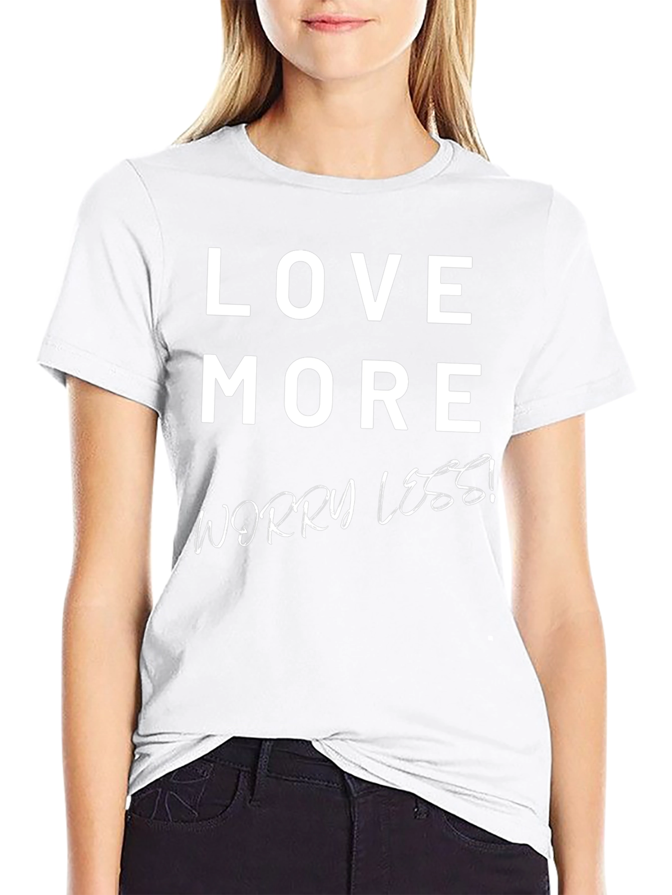 Love More Worry Less Graphic T-Shirt