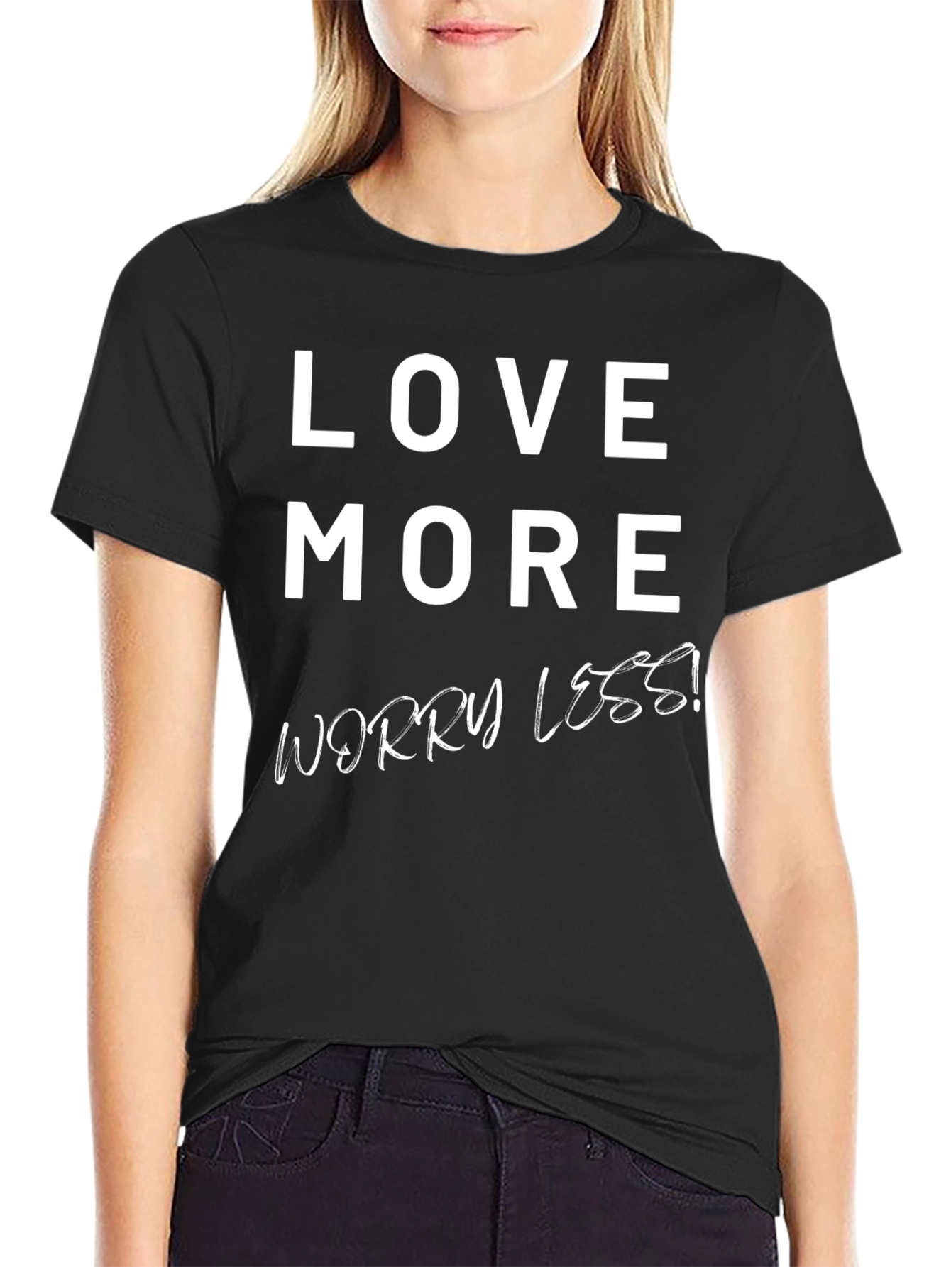 Love More Worry Less Graphic T-Shirt