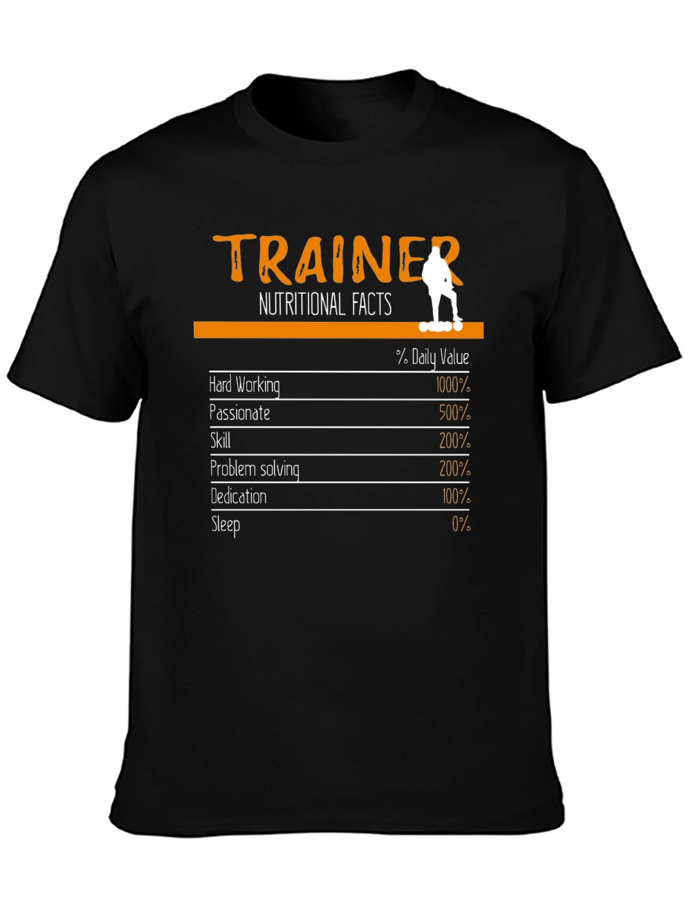 Trainer Nutritional Facts Graphic T-Shirt
