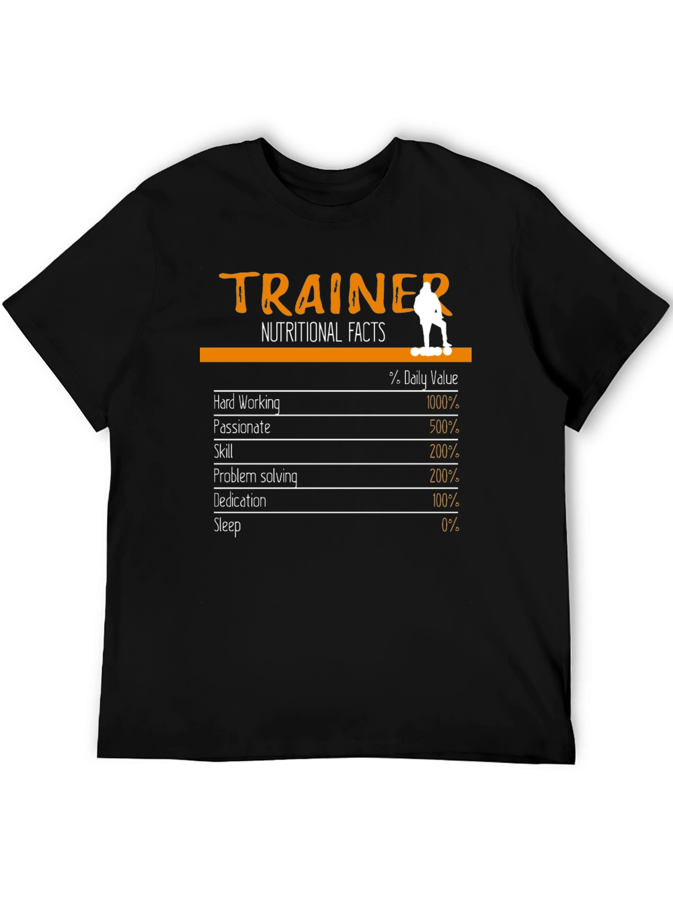 Trainer Nutritional Facts Graphic T-Shirt