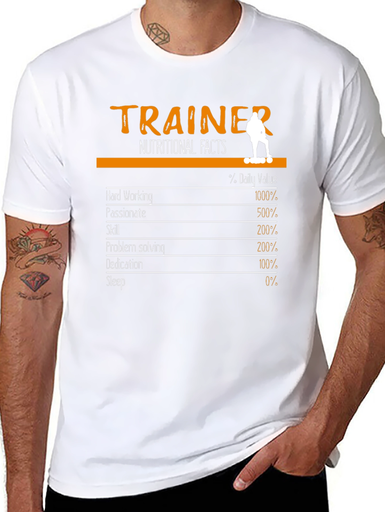 Trainer Nutritional Facts Graphic T-Shirt