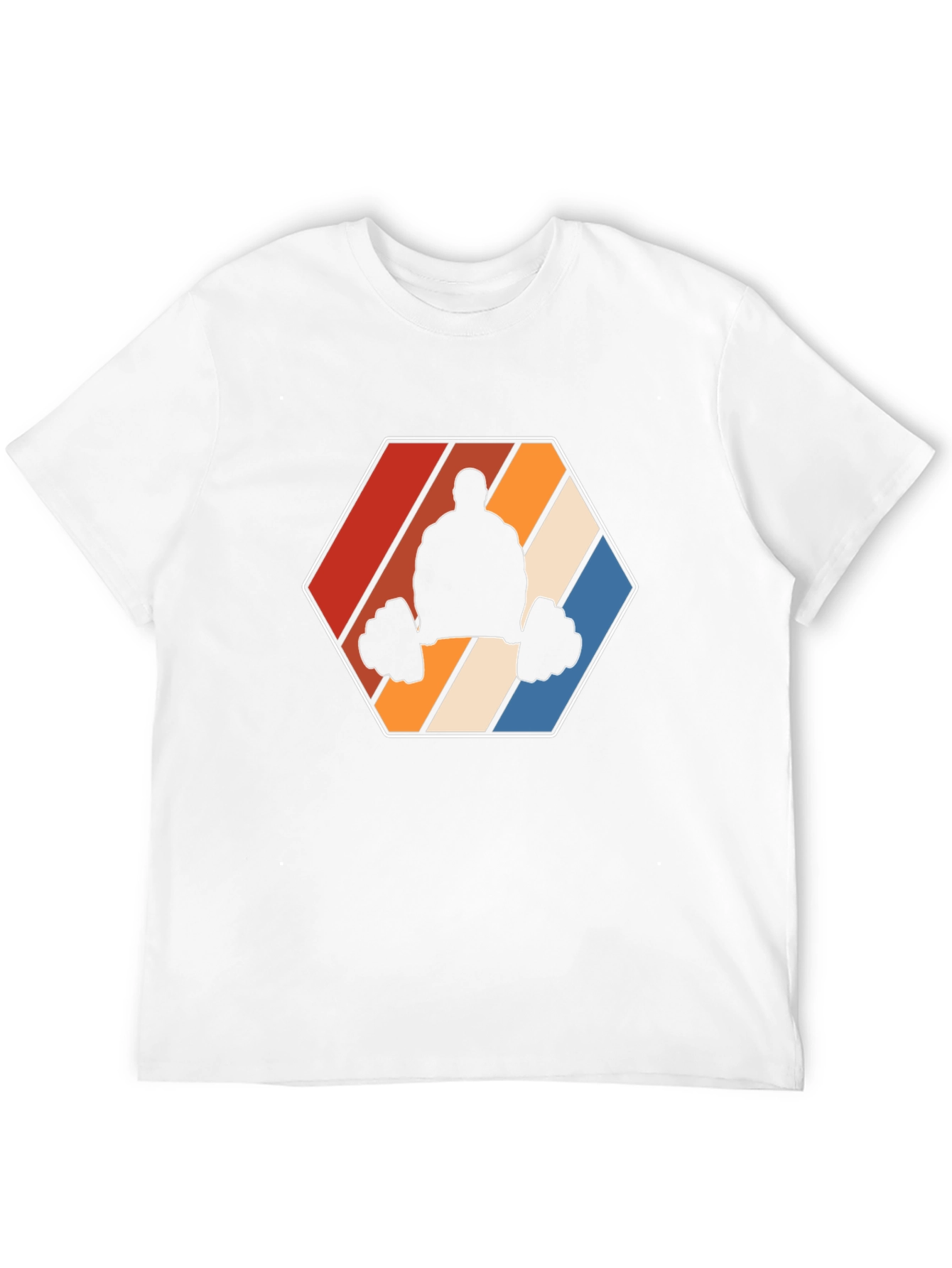 Retro Gym T-Shirt - Weightlifting Silhouette