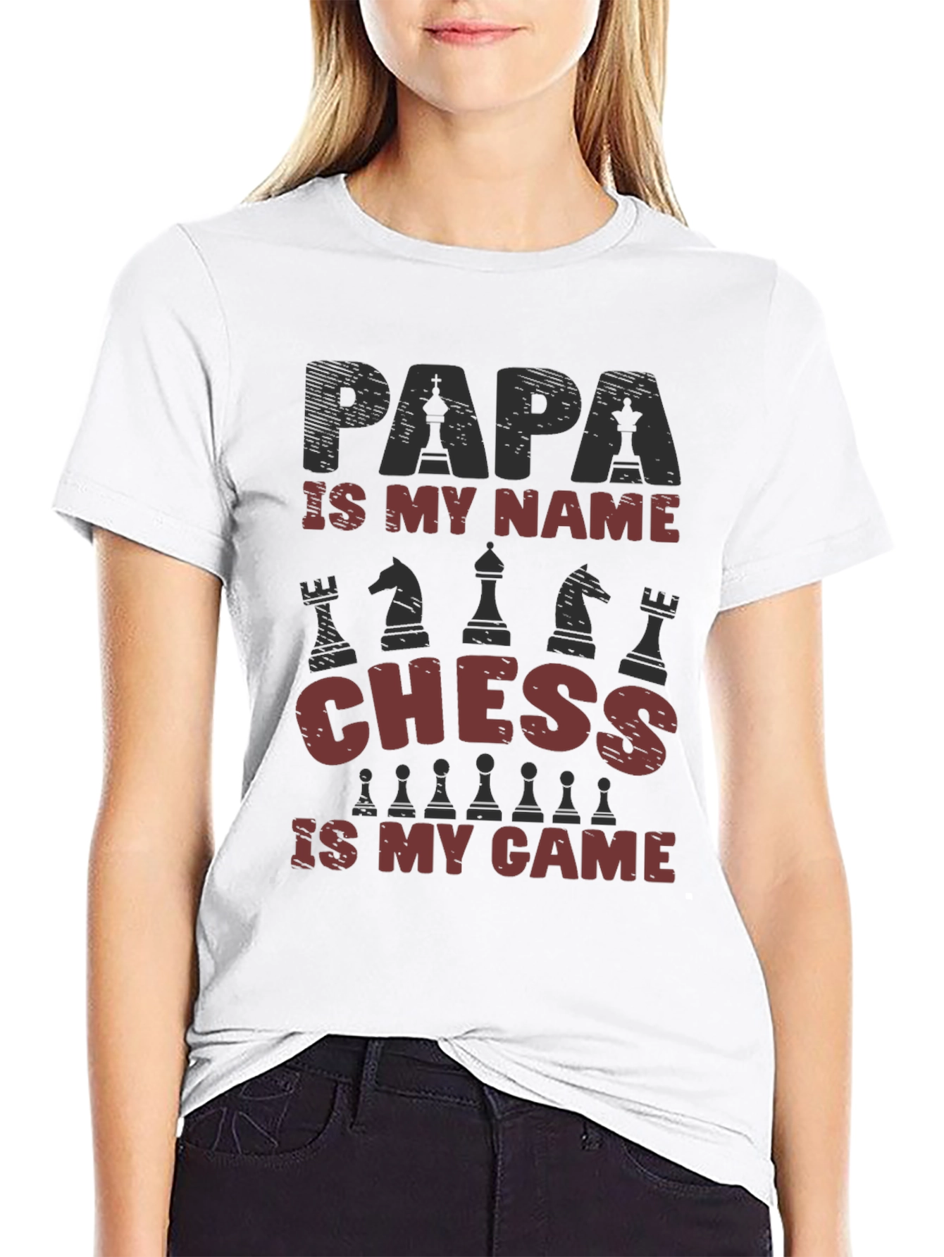 Papa Chess T-Shirt - Gift for Chess Lovers