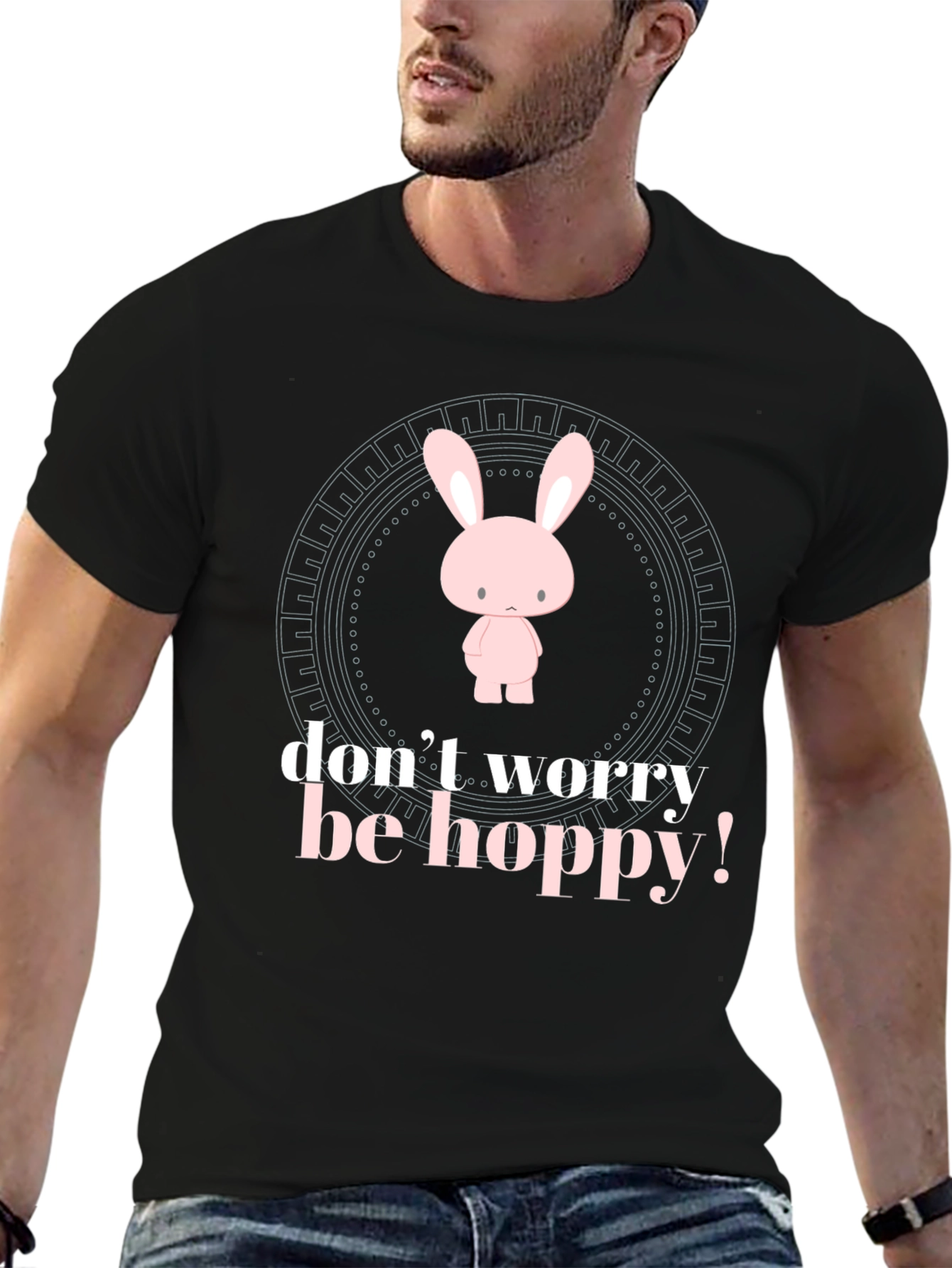 Dont Worry Be Hoppy Bunny T-Shirt