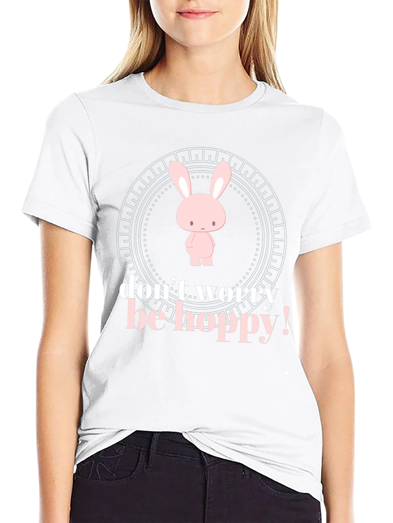 Dont Worry Be Hoppy Bunny T-Shirt