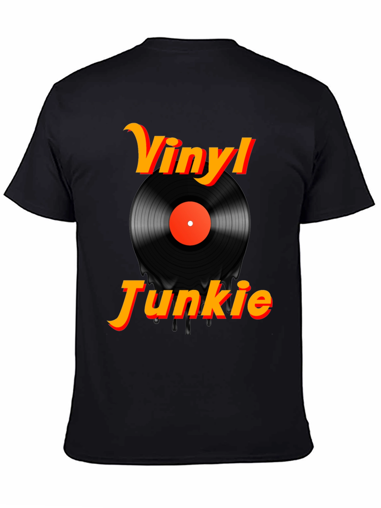 Vinyl Junkie Black Graphic Tee