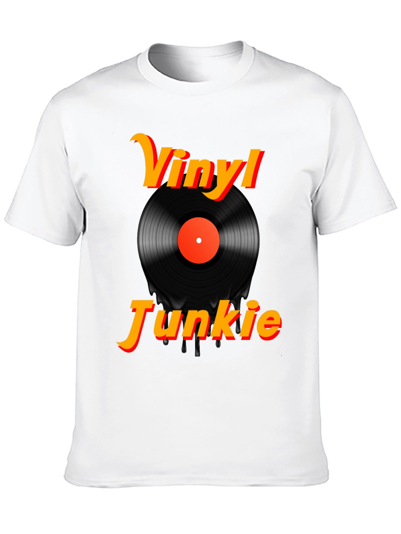 Vinyl Junkie Black Graphic Tee