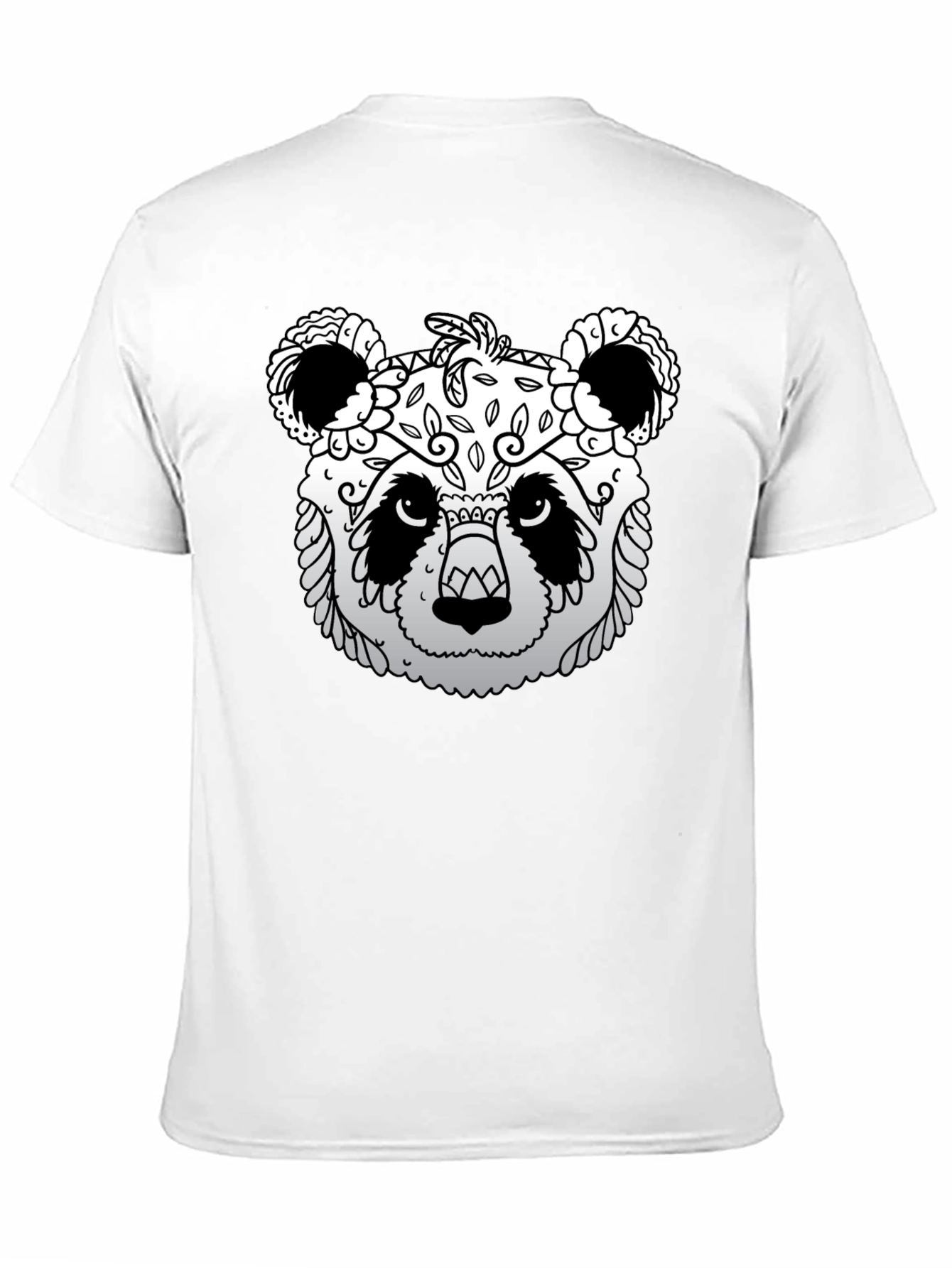 Panda Sugar Skull Graphic Tee - Mens Black T-Shirt