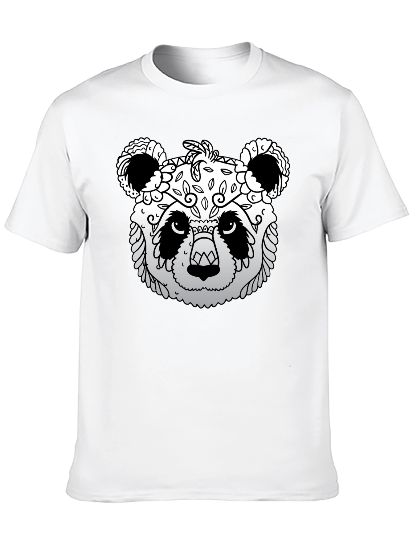 Panda Sugar Skull Graphic Tee - Mens Black T-Shirt