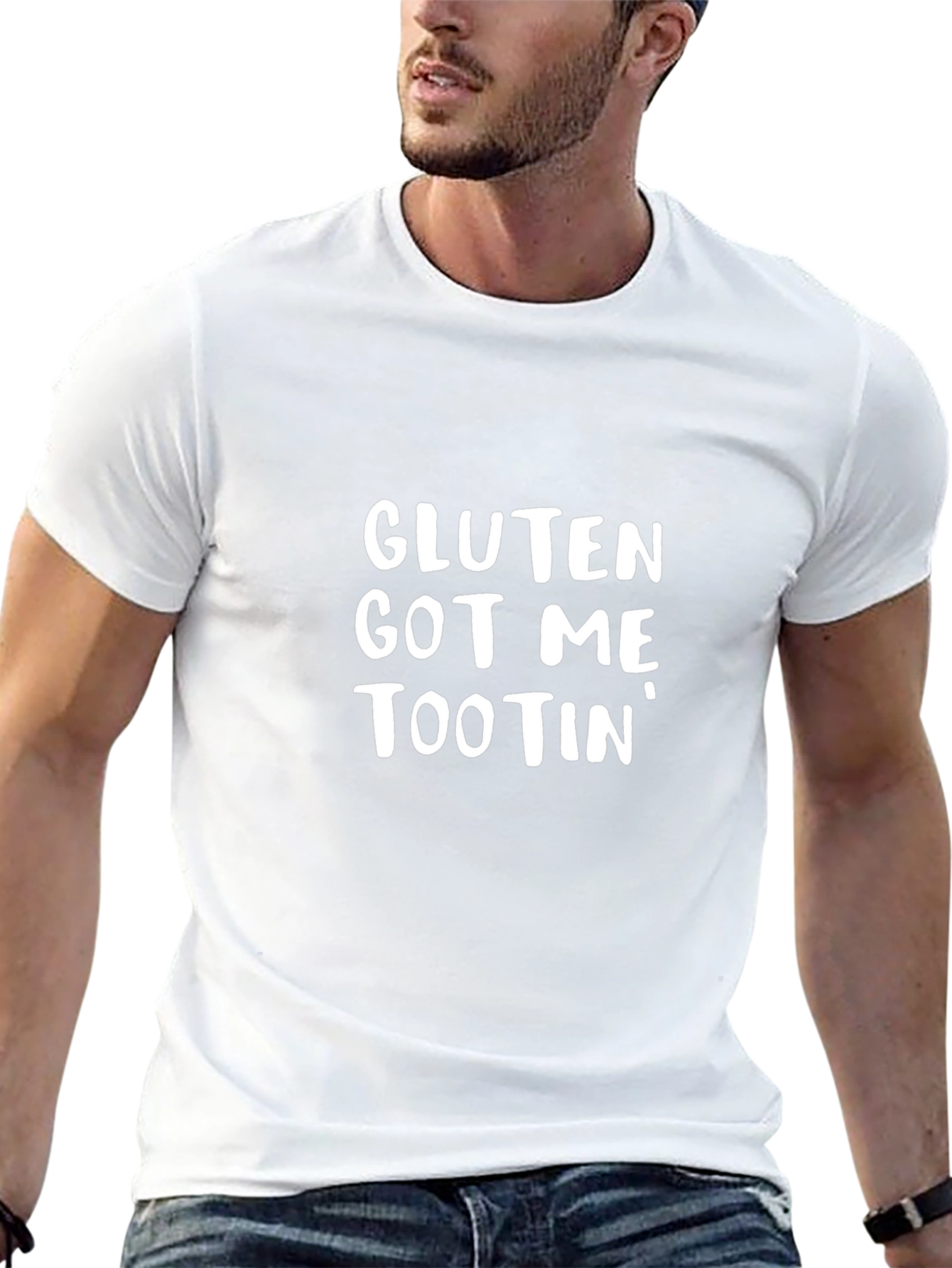 Gluten Got Me Tootin Black T-Shirt