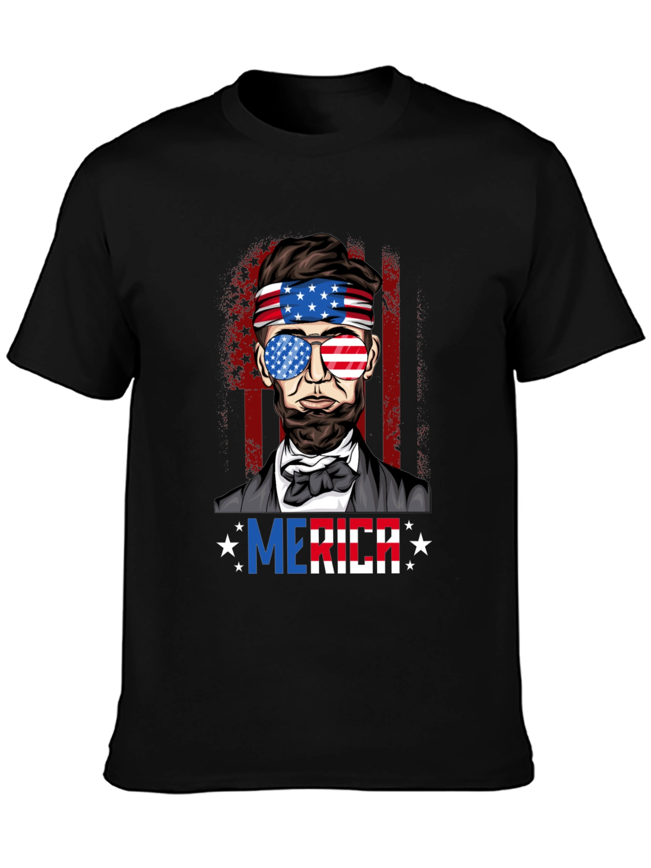 Patriotic Abraham Lincoln Mens Graphic T-Shirt