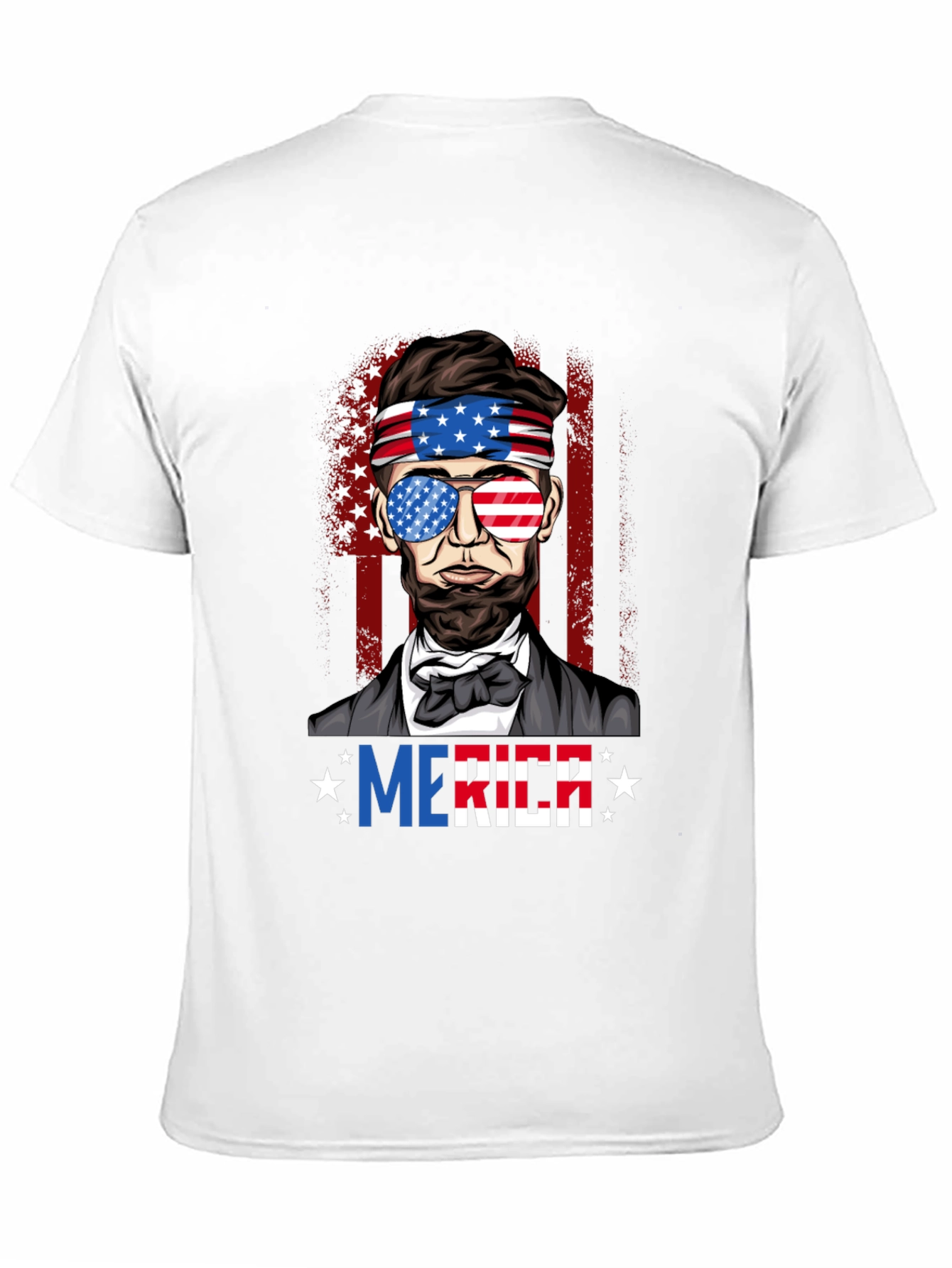 Patriotic Abraham Lincoln Mens Graphic T-Shirt