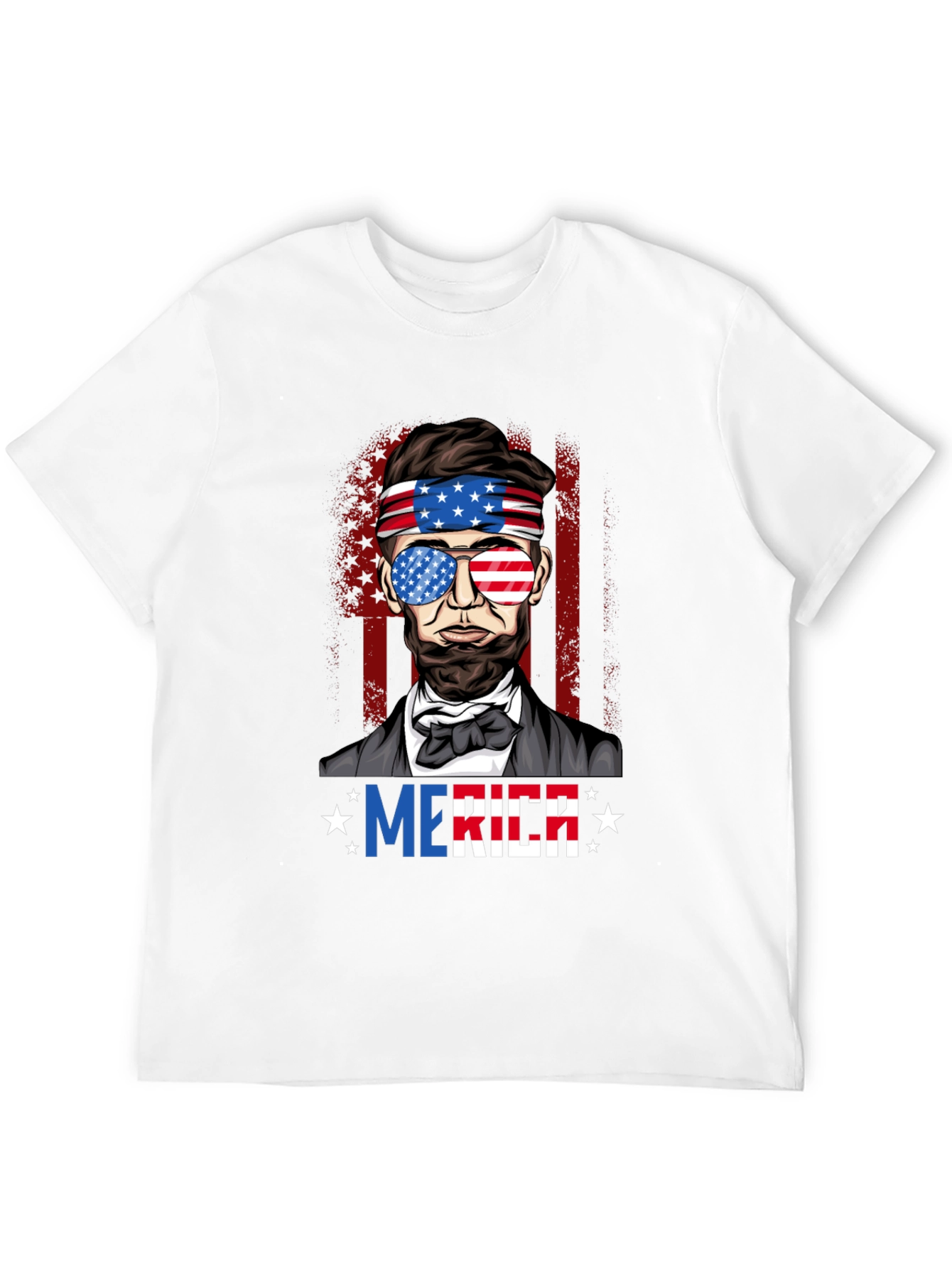Patriotic Abraham Lincoln Mens Graphic T-Shirt