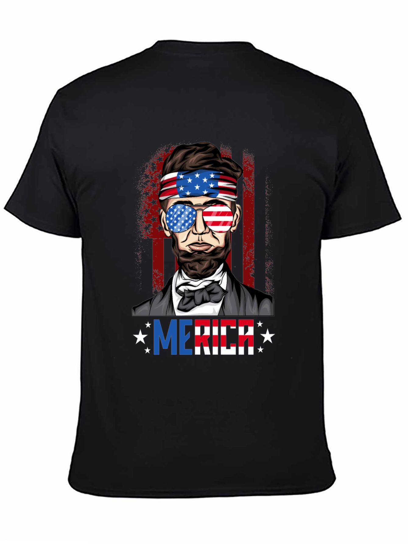 Patriotic Abraham Lincoln Mens Graphic T-Shirt