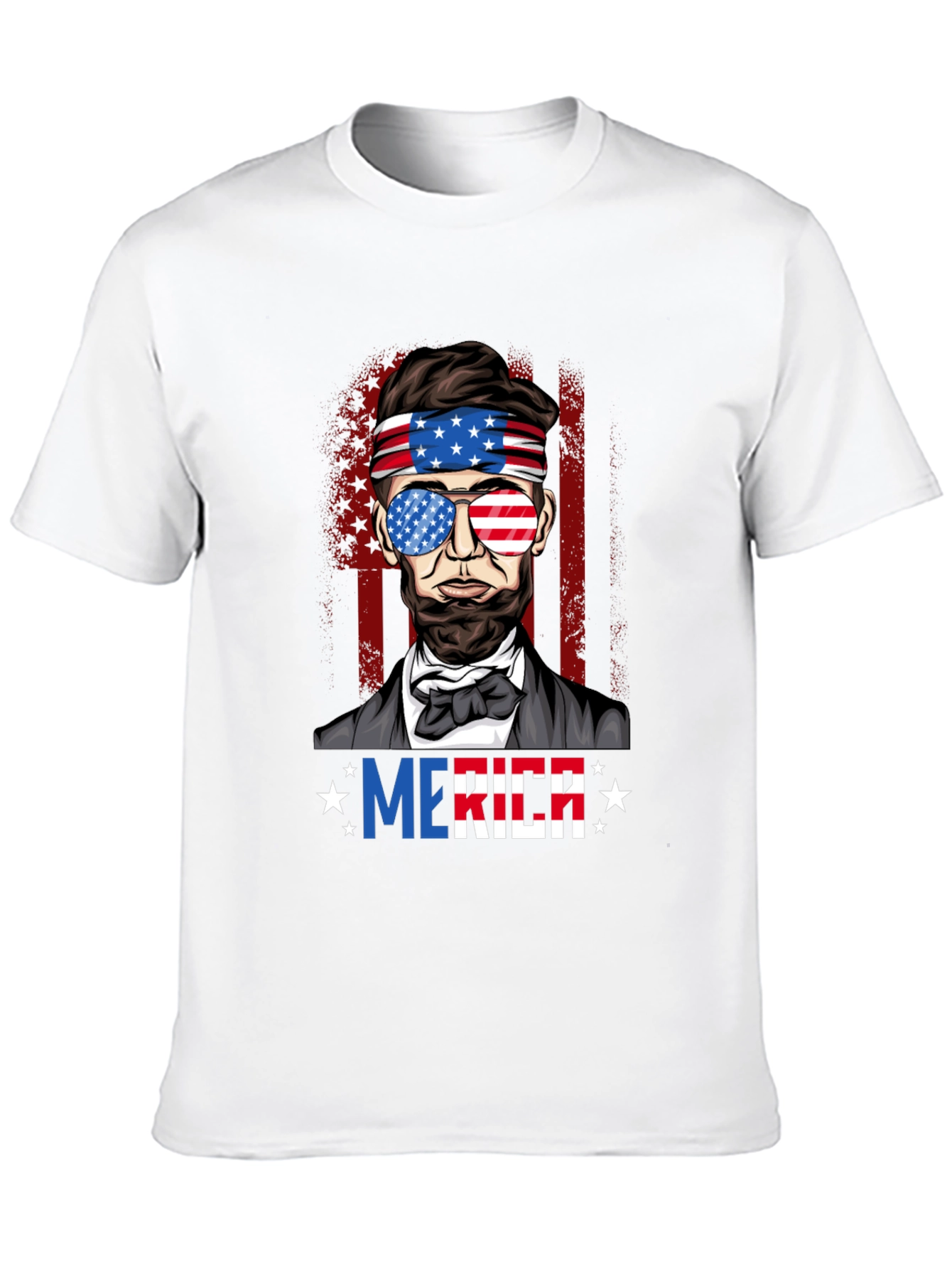 Patriotic Abraham Lincoln Mens Graphic T-Shirt