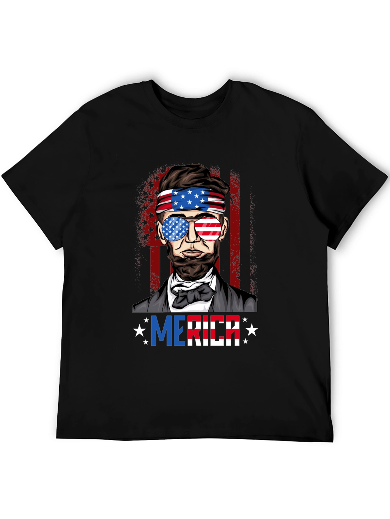 Patriotic Abraham Lincoln Mens Graphic T-Shirt