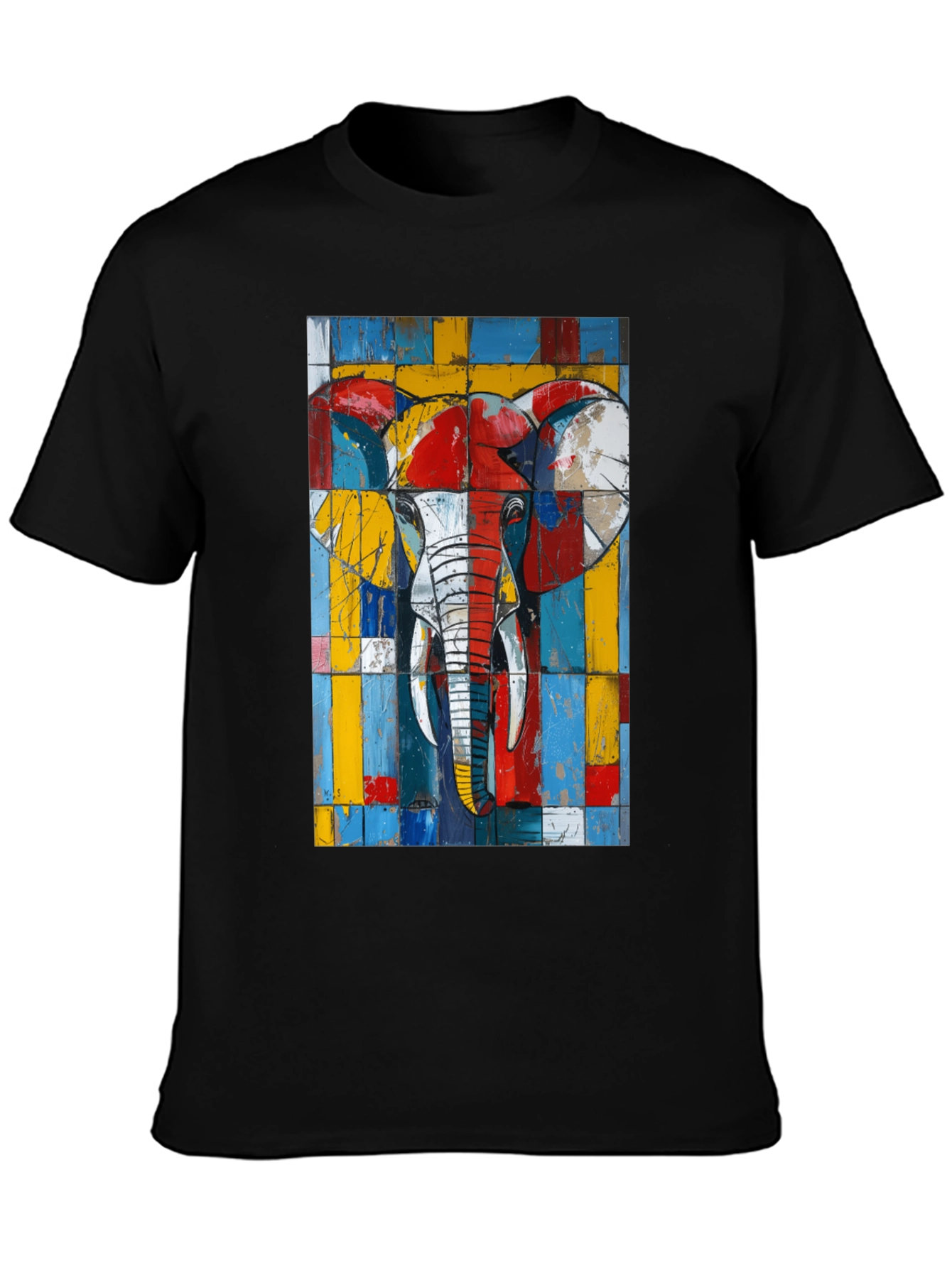 Abstract Elephant Graphic Tee - Modern Art Design