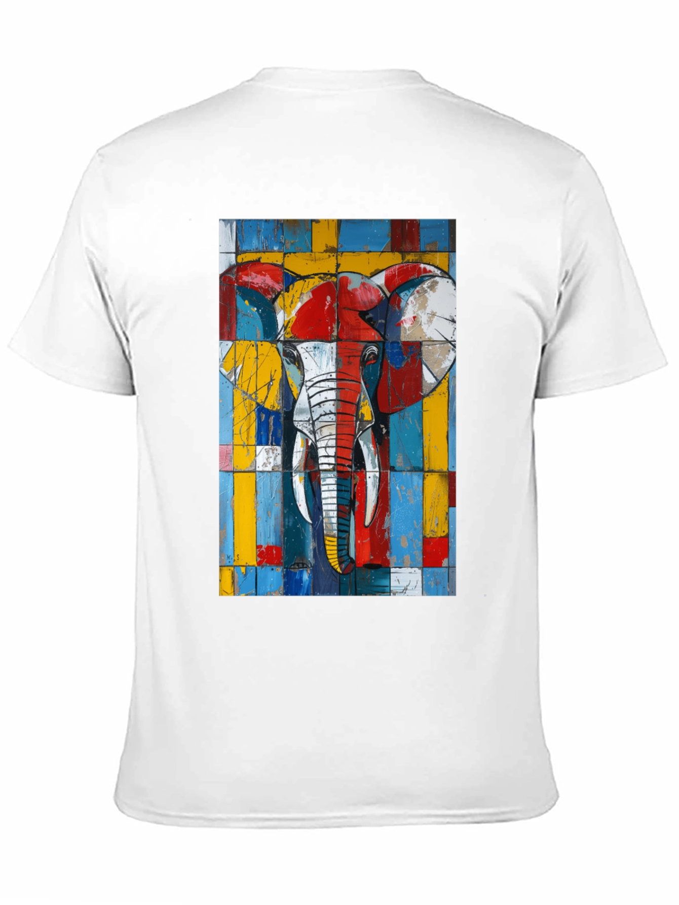 Abstract Elephant Graphic Tee - Modern Art Design