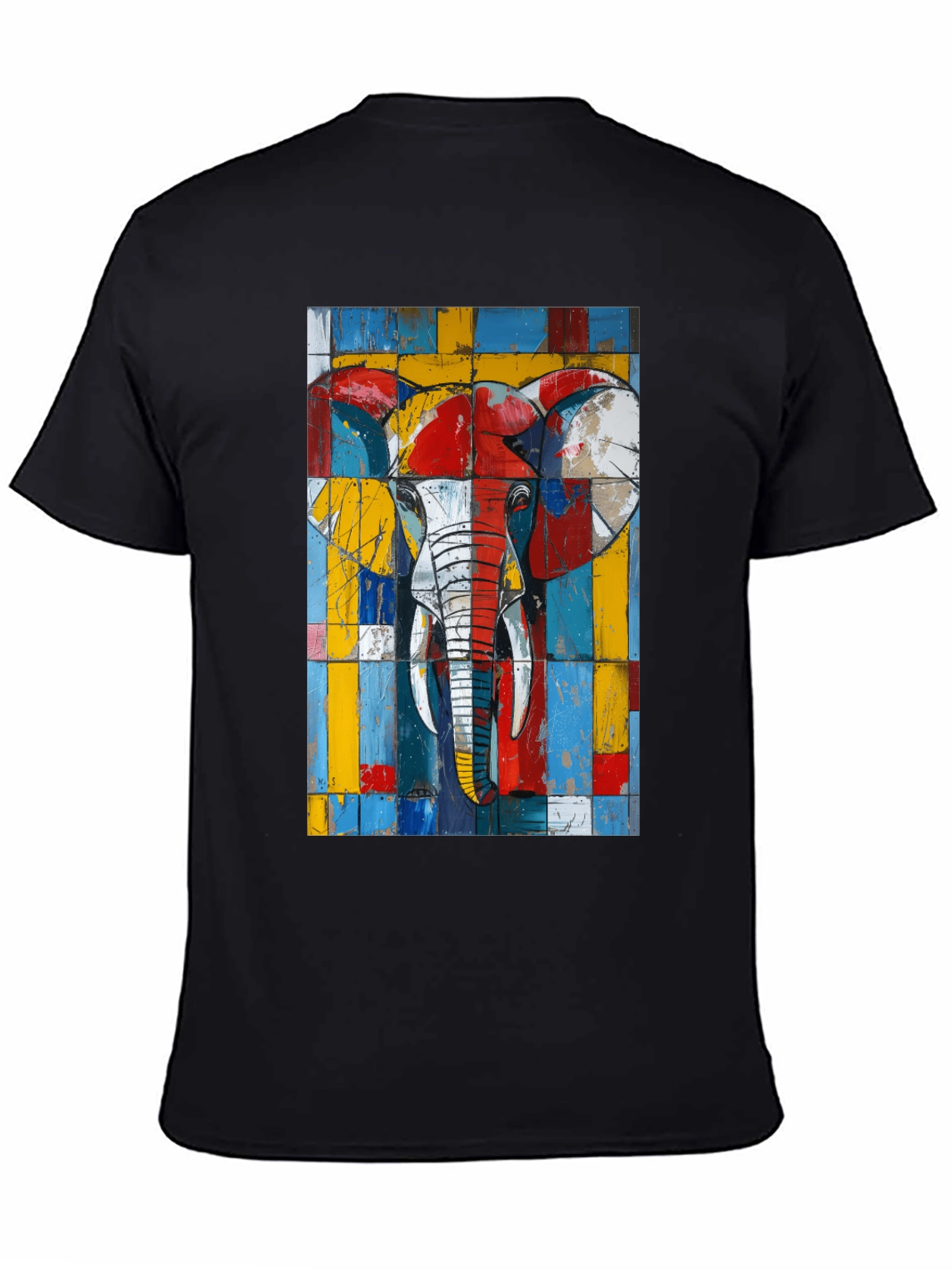 Abstract Elephant Graphic Tee - Modern Art Design