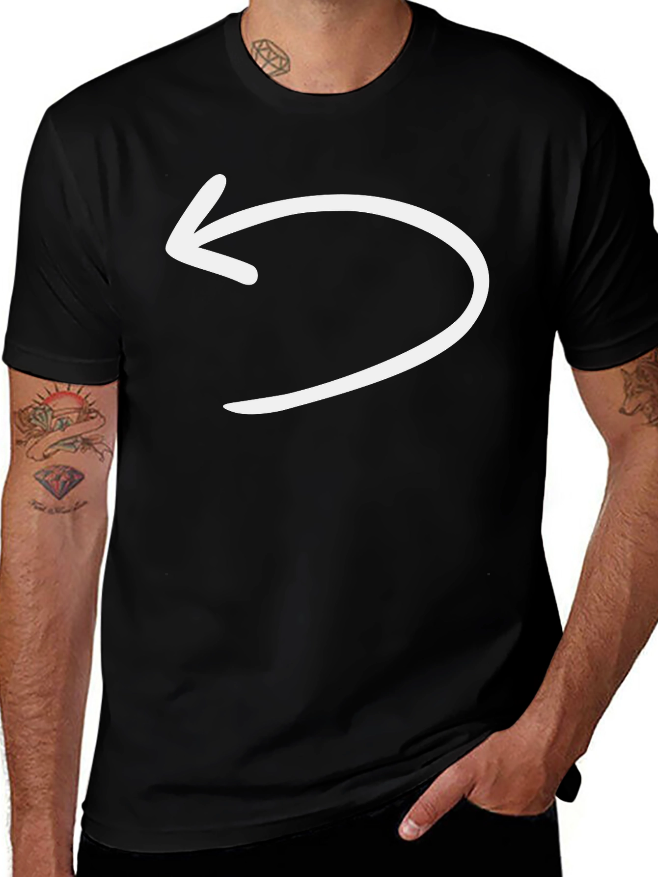Retro Arrow Black T-Shirt - Stylish & Comfortable