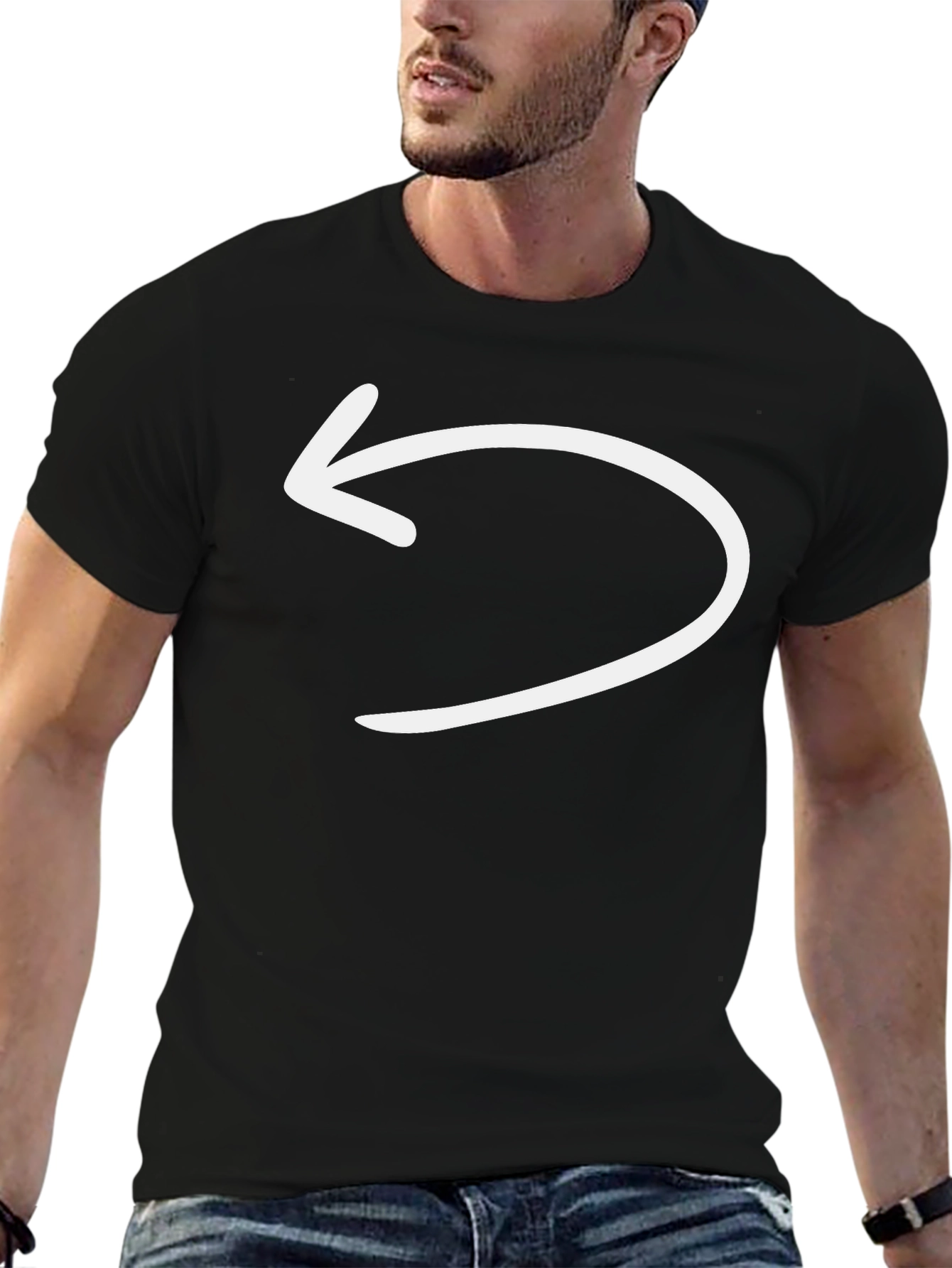 Retro Arrow Black T-Shirt - Stylish & Comfortable