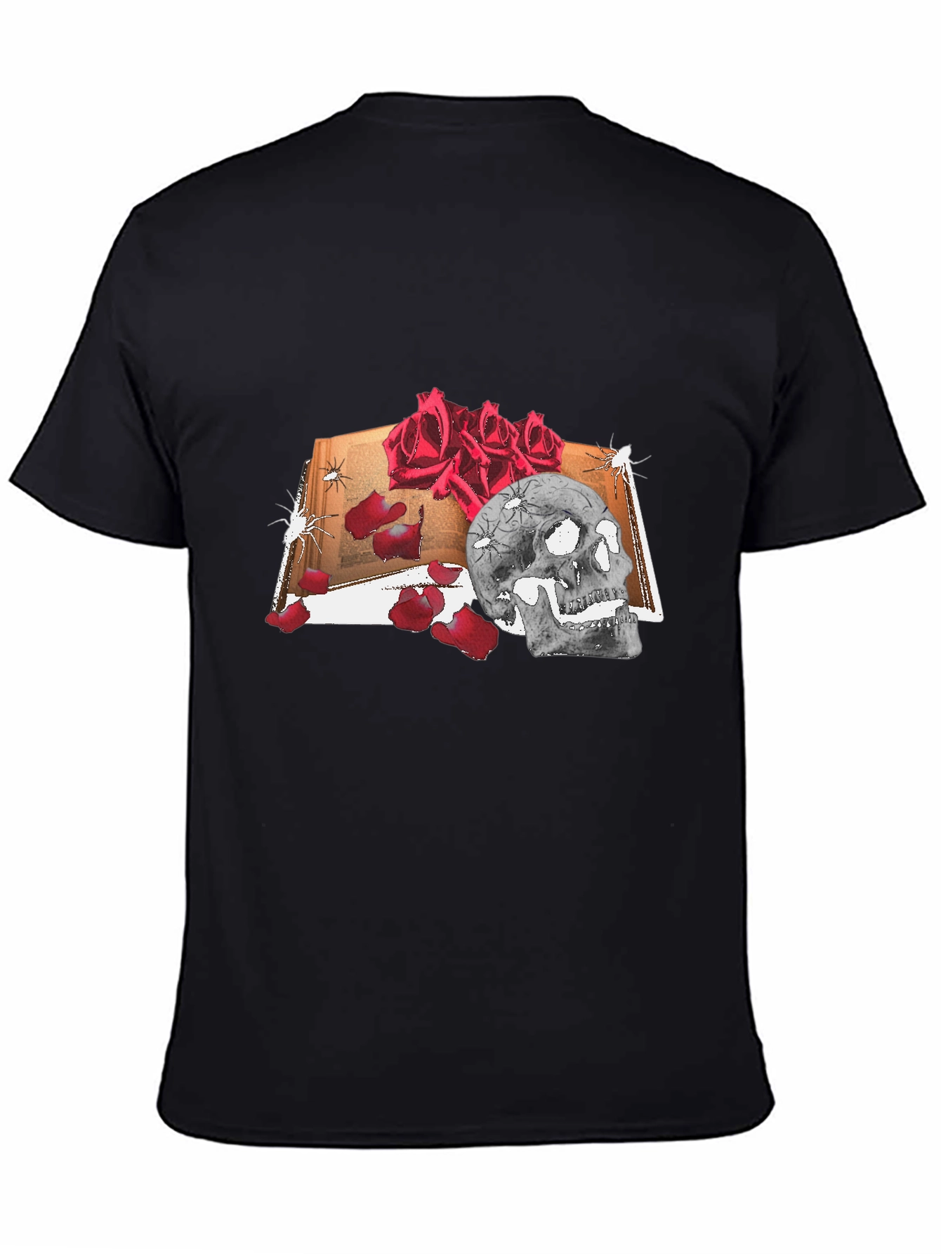 Skull & Roses Graphic Tee - Edgy Fashion