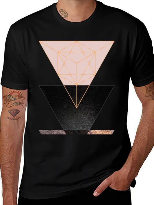 Geometric Triangle Graphic Print Tee