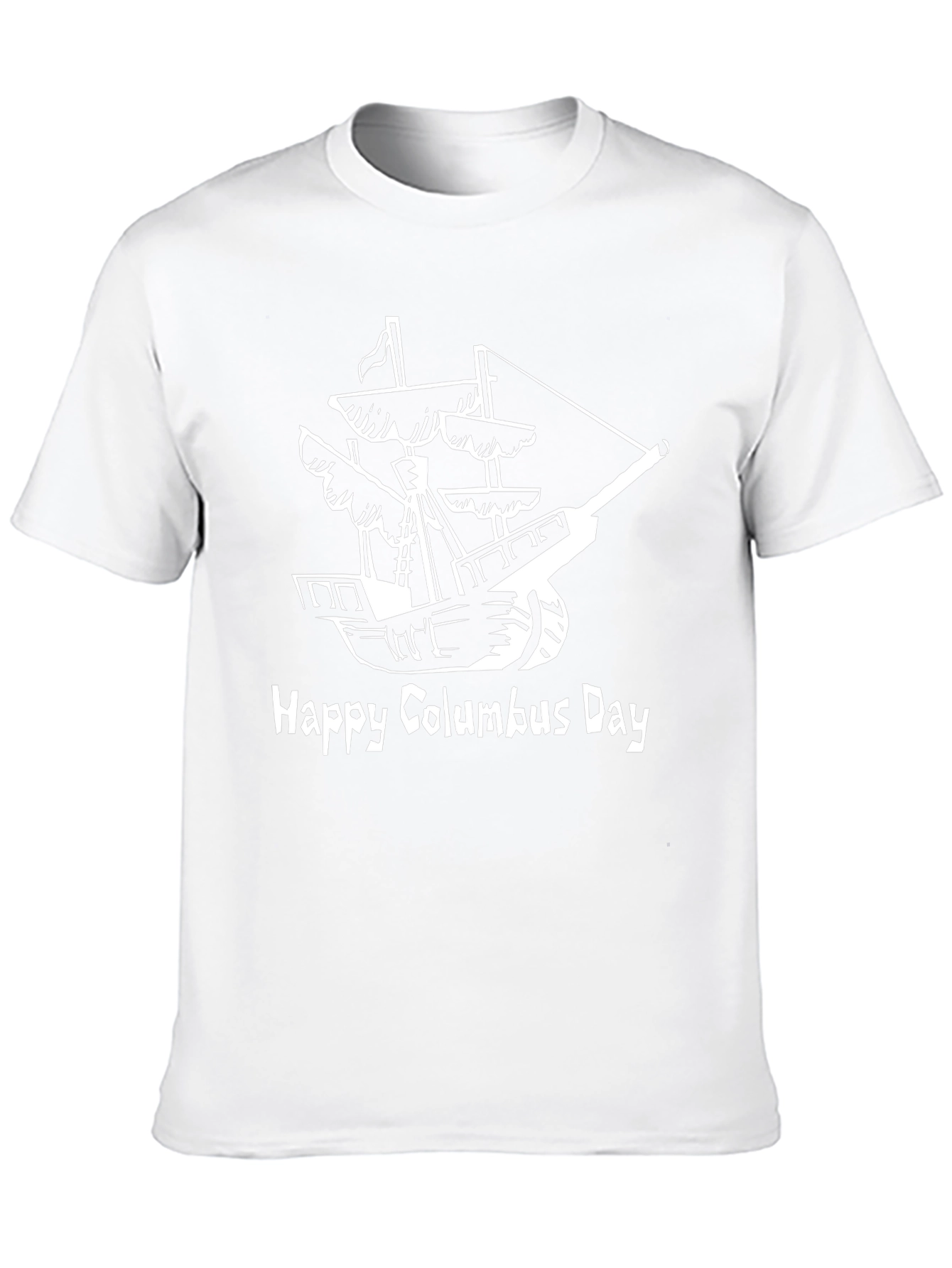 Happy Columbus Day Black T-Shirt