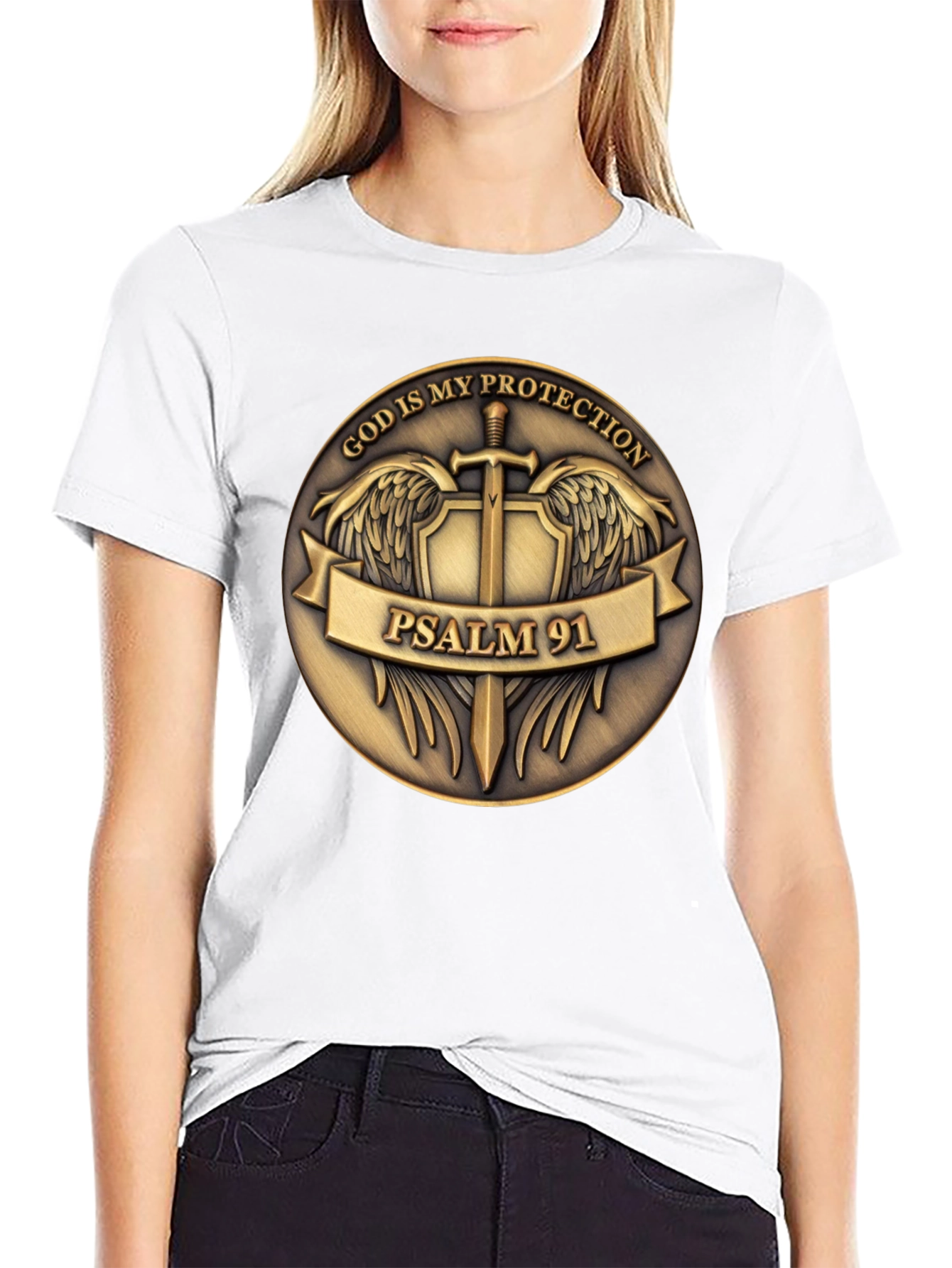 God is My Protection Psalm 91 T-Shirt