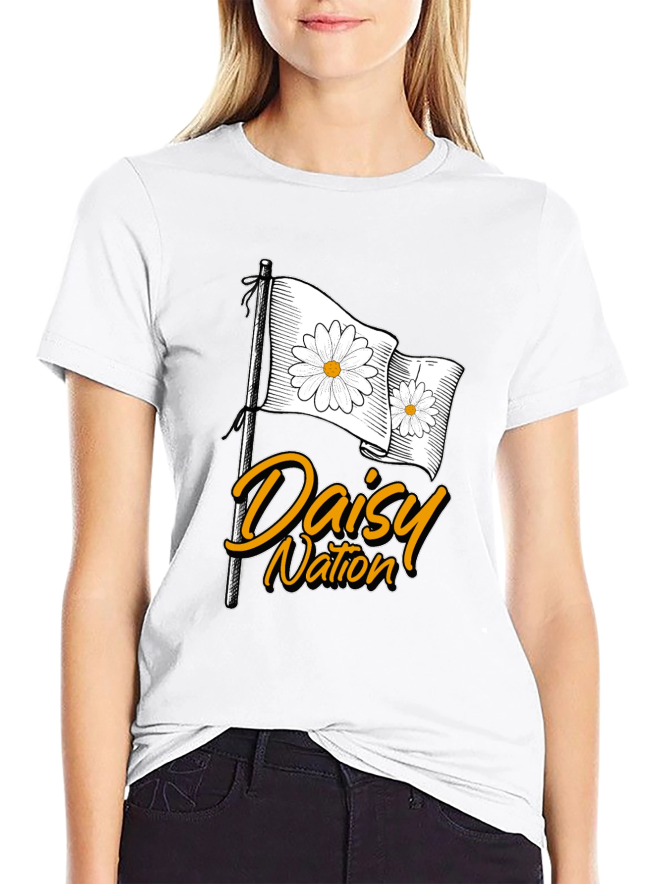 Daisy Nation T-Shirt - Black Graphic Tee