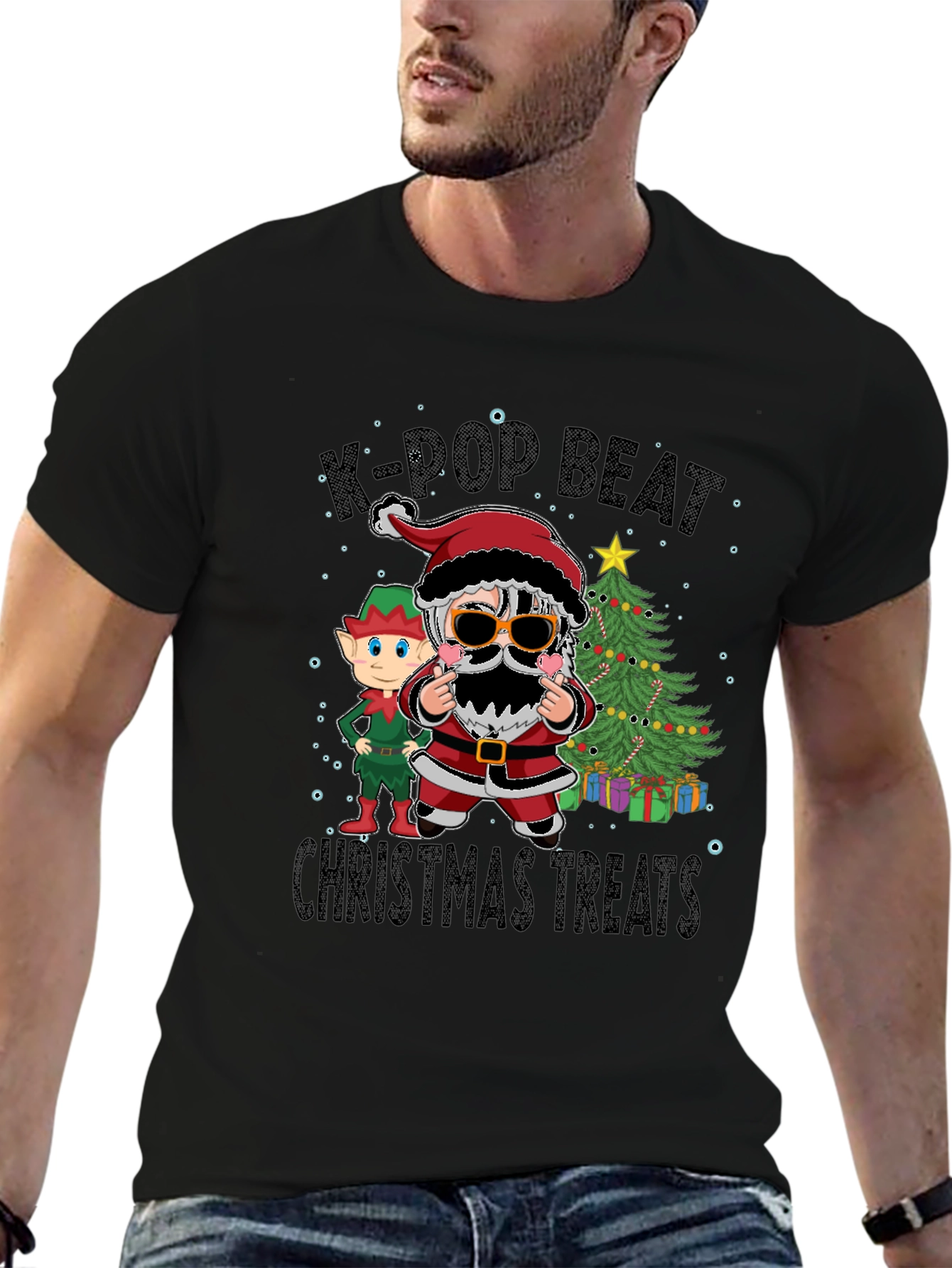 K-Pop Beat Christmas Treats Graphic Tee